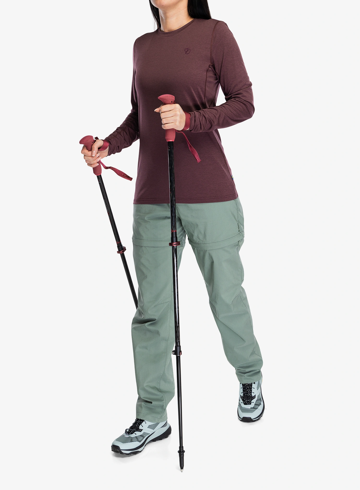 Hanorac fara gluga femei Fjallraven Abisko Day Hike LS - port