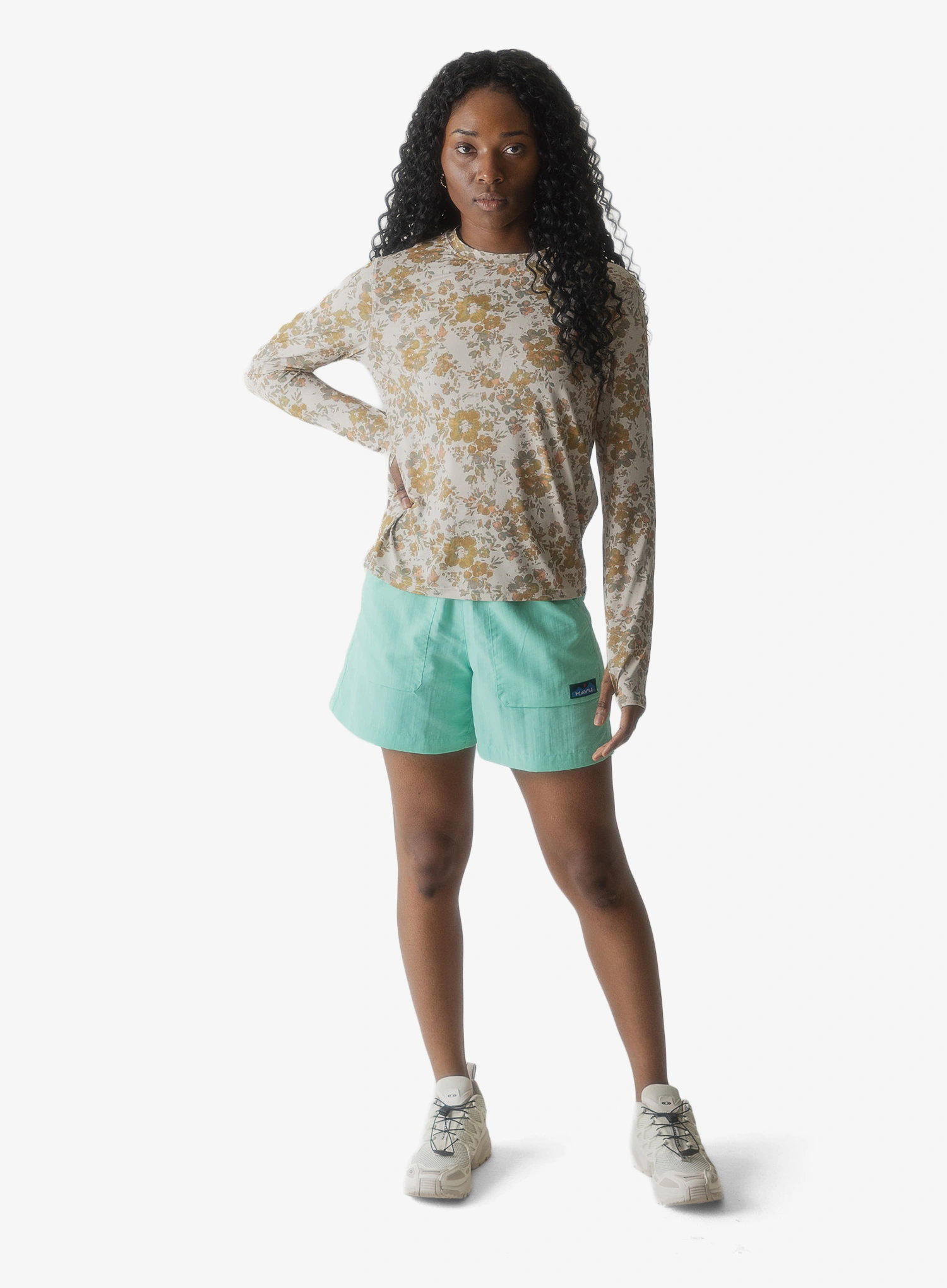Hanorac fara gluga femei Kavu Sunlite Crew - soft bloom