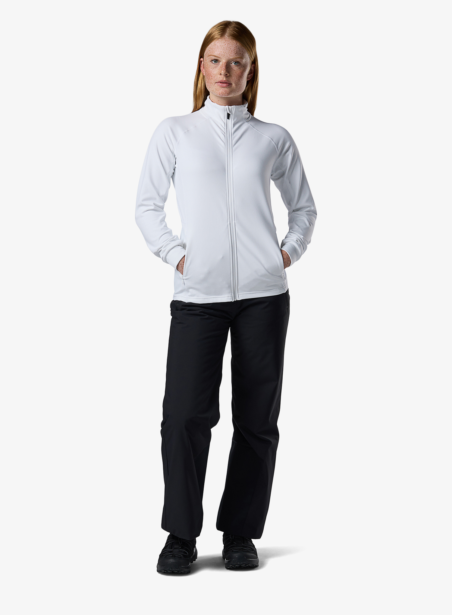 Hanorac fara gluga femei Rossignol Mid Layer Full-Zip Thin Jacket - white