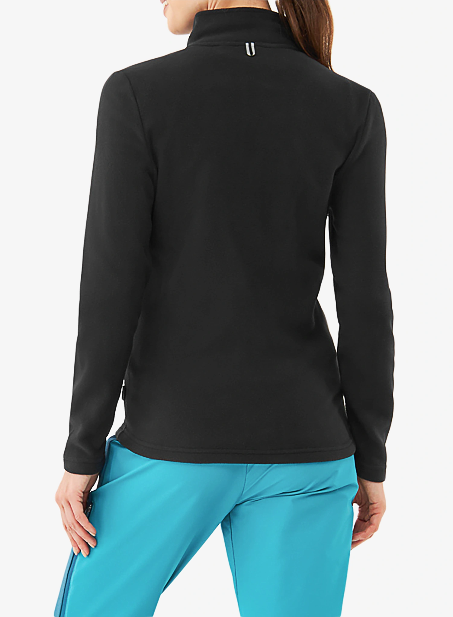 Hanorac fara gluga femei Viking Midlayer Fleece Tesero Polartec - black