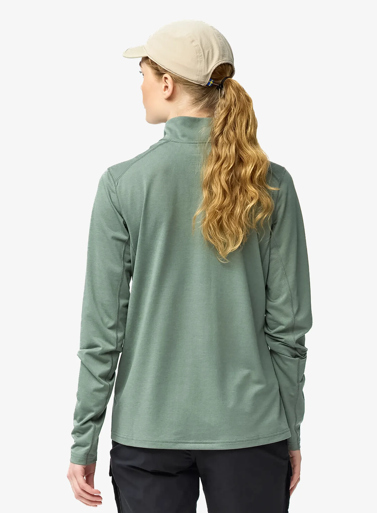Hanorac femei Fjallraven Abisko Day Hike Half Zip - patina green