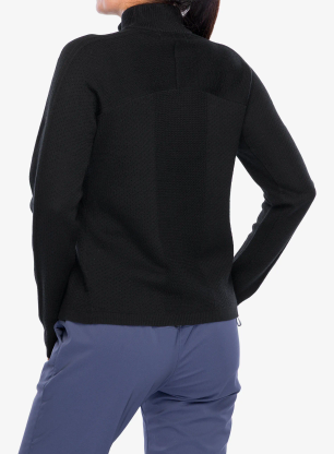 Hanorac femei Icebreaker Anniversary Original LS Half Zip - black