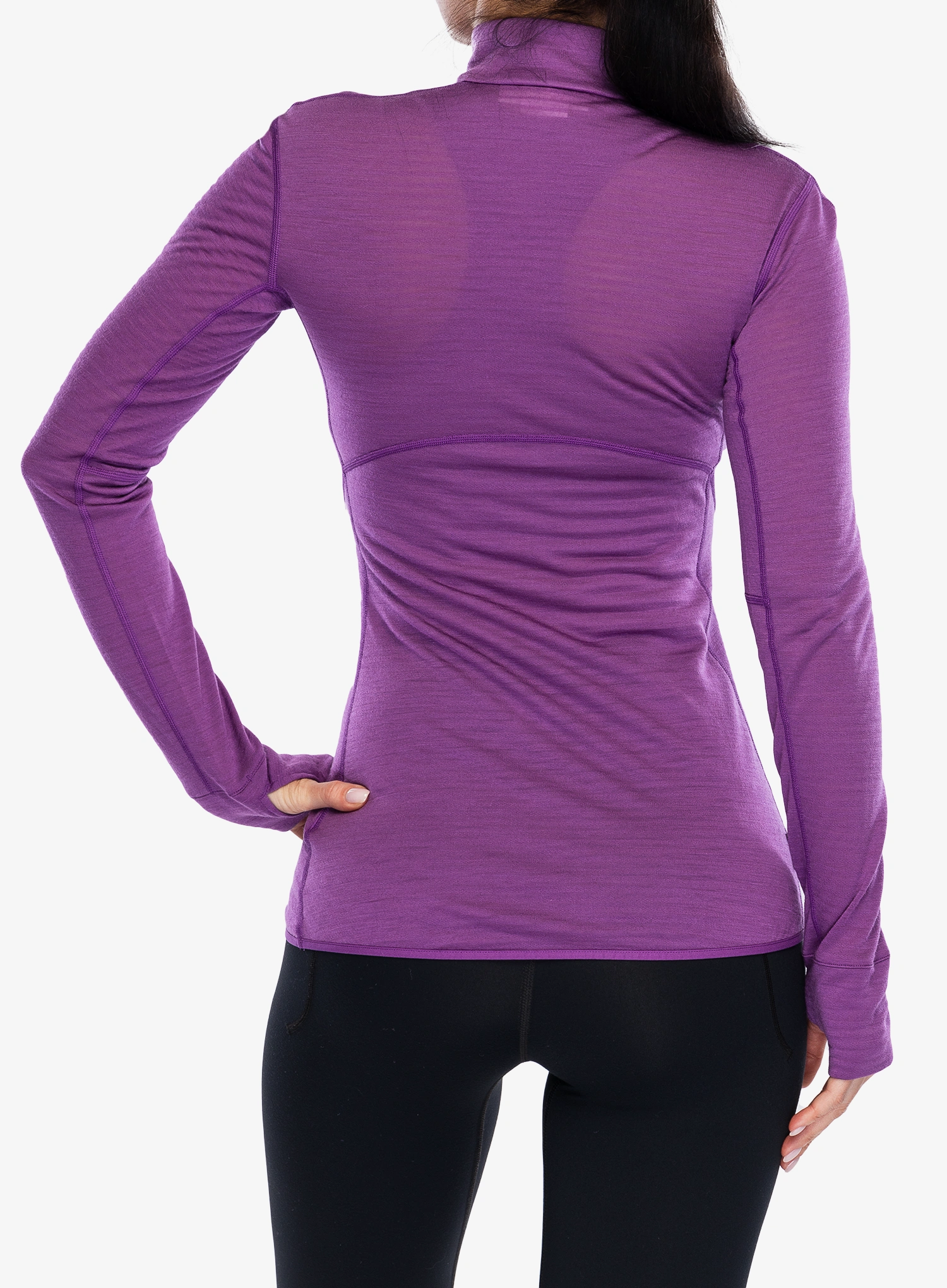 Hanorac femei Icebreaker Merino 200 Realfleece Descender LS Half Zip - passion