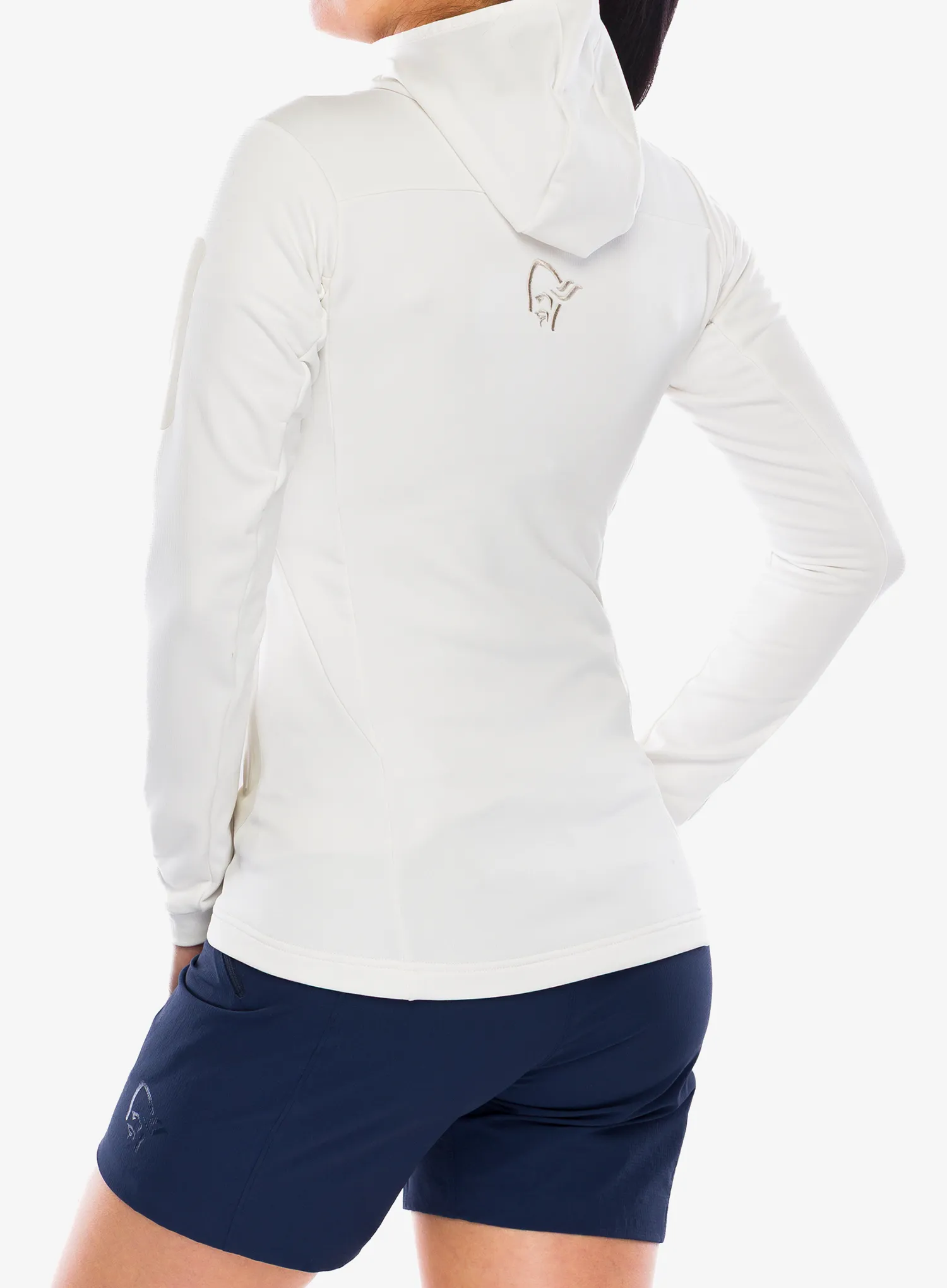 Hanorac femei Norrona Falketind Warm2 Stretch Hood - snow white