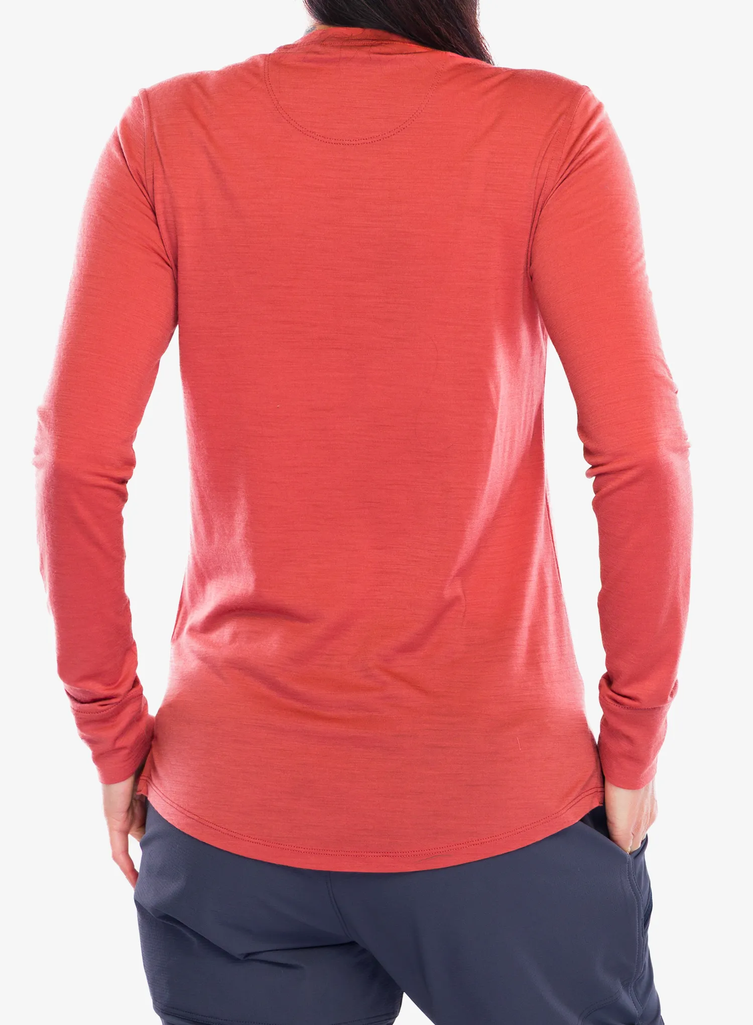 Hanorac femei Patagonia L/S Cap Cool Merino Graphic - imagine moon/potters red