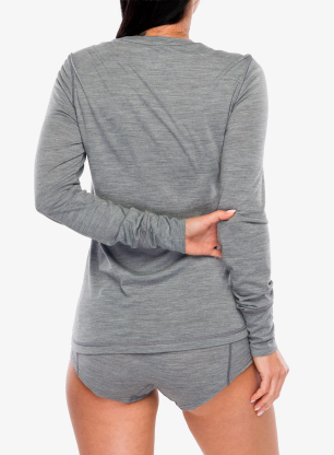 Hanorac femei Super.natural Tundra175 Ls - cashmere grey melange