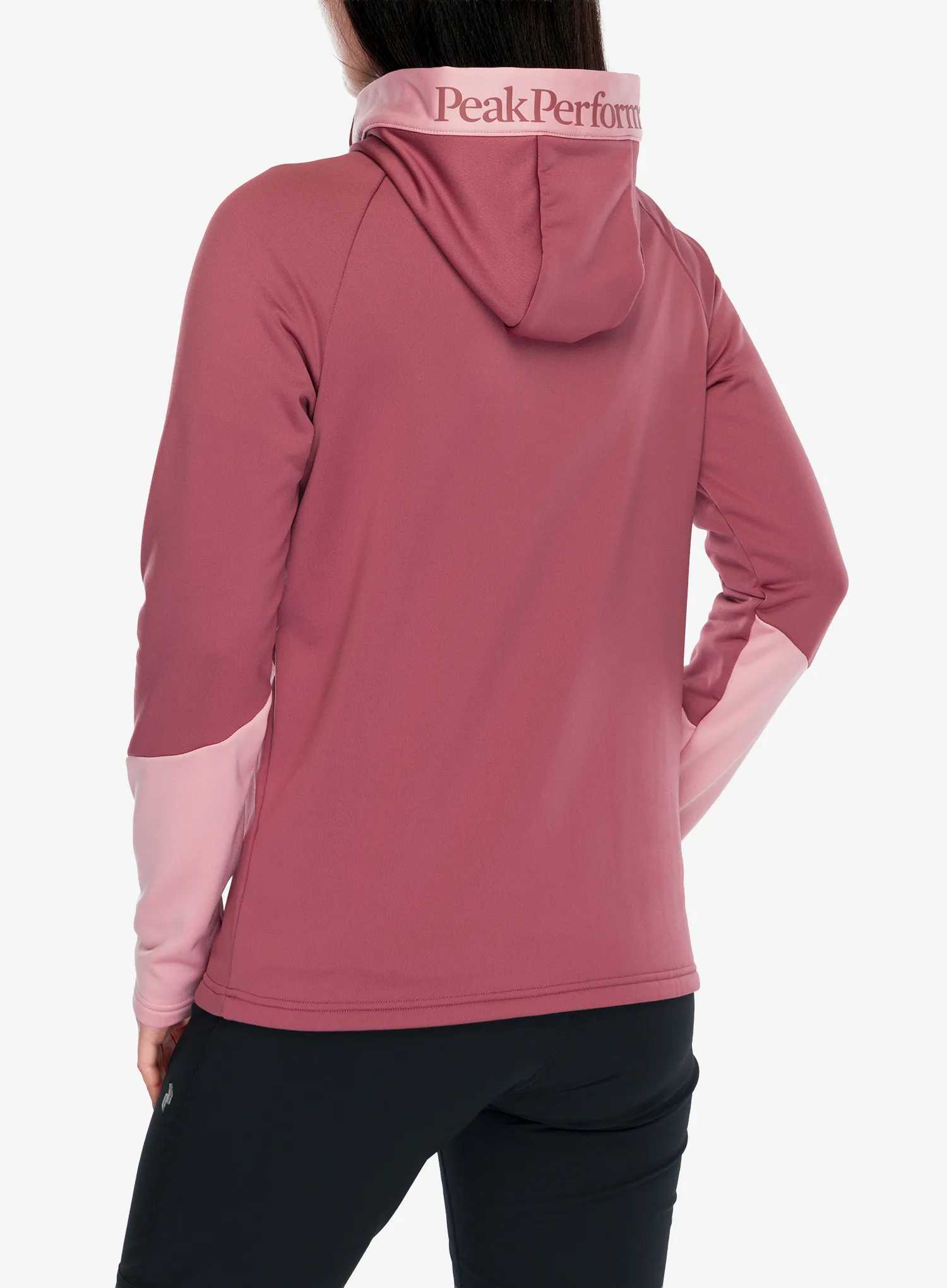Hanorac cu gluga femei Peak Performance Rider Essentials Zip Hood - wild rouge/warm blu
