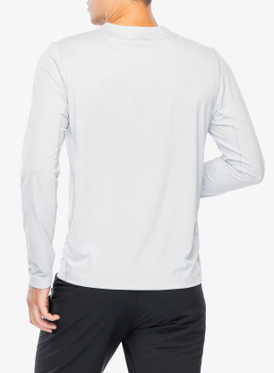 Hanorac alergare Arcteryx Cormac Logo LS - solitude heather/void