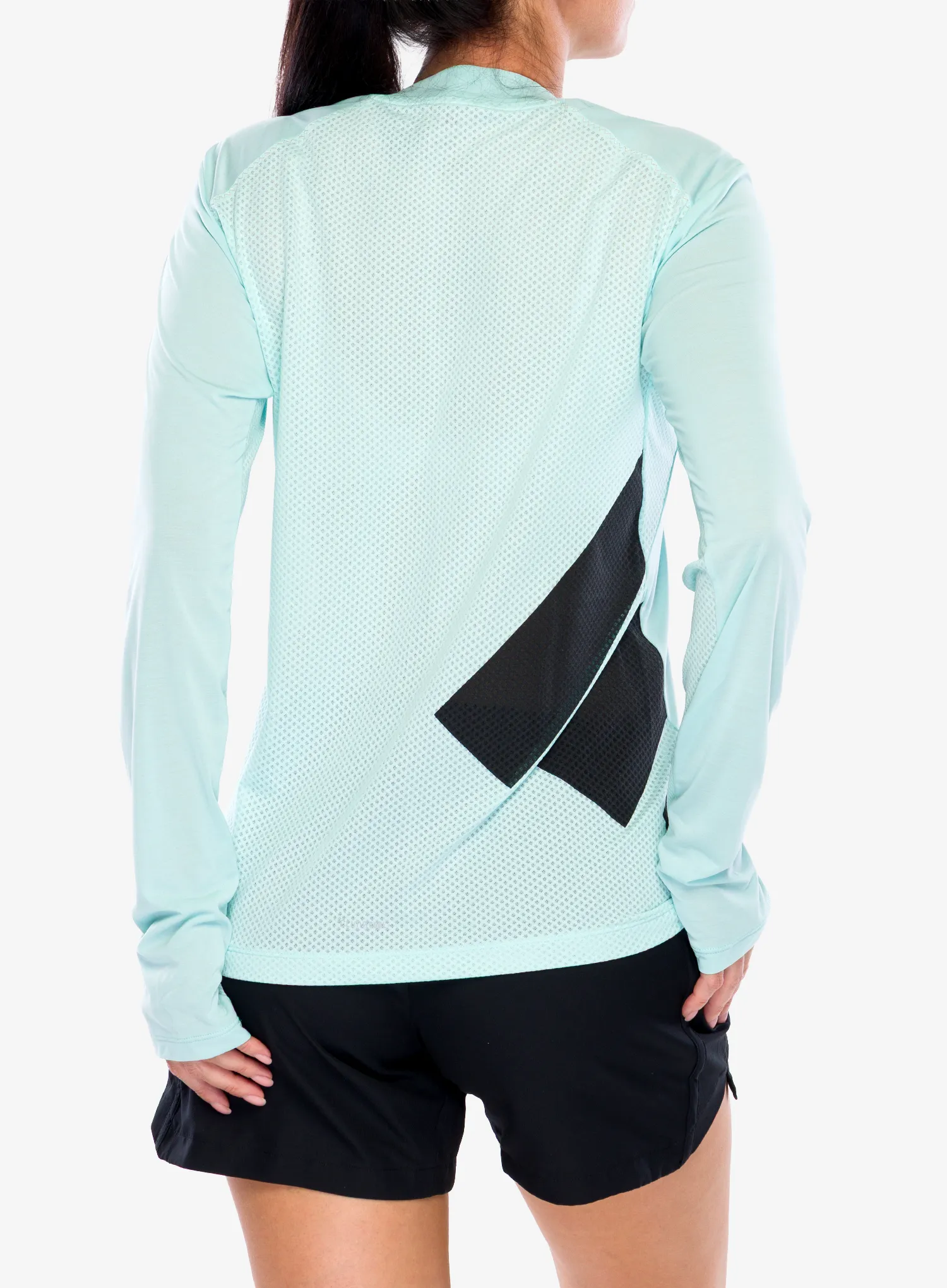 Hanorac alergare femei adidas TERREX  Xperior Climacool+ Long Sleeve - semi flash aqua