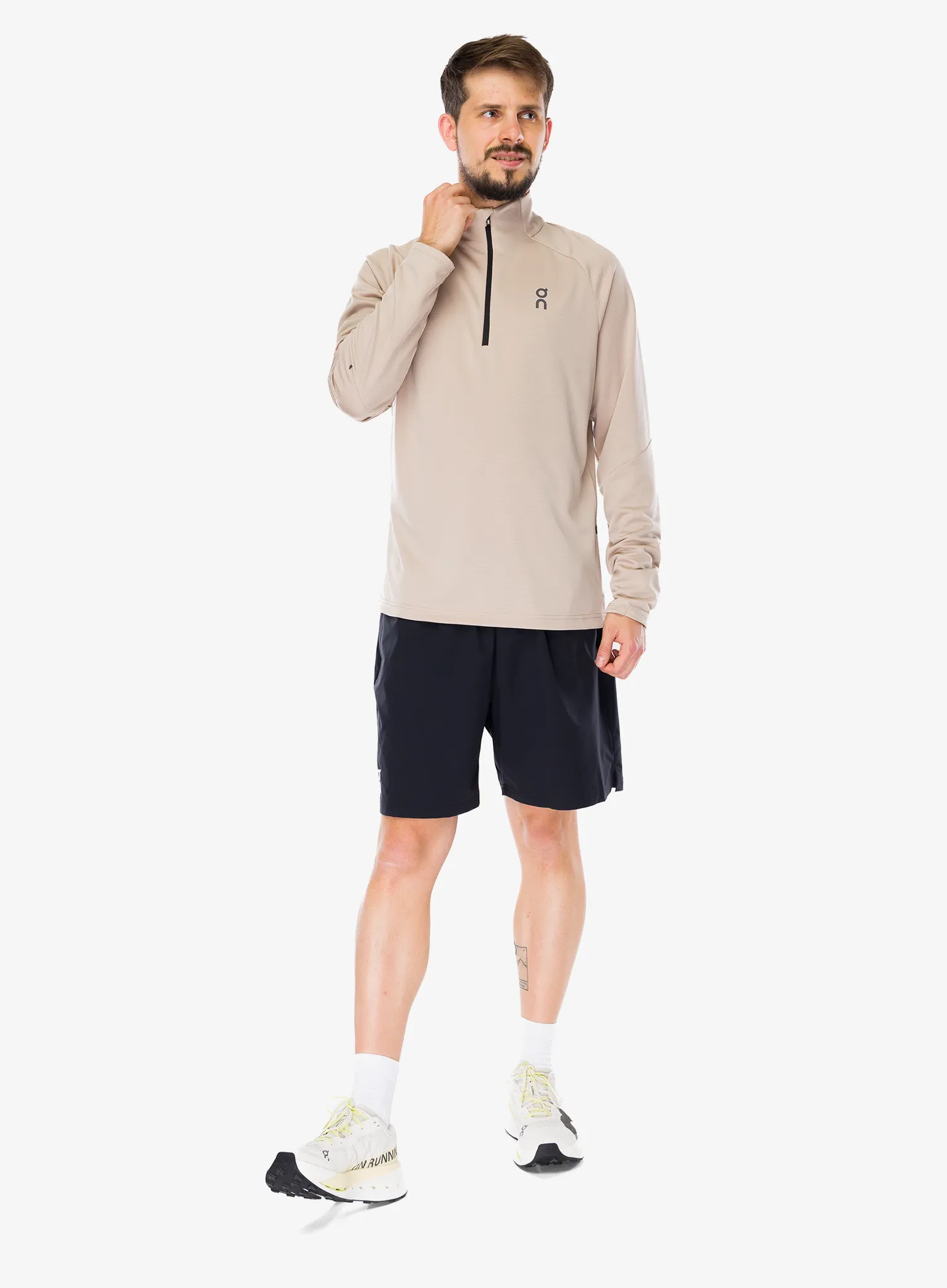 Hanorac alergare On Climate Shirt - desert