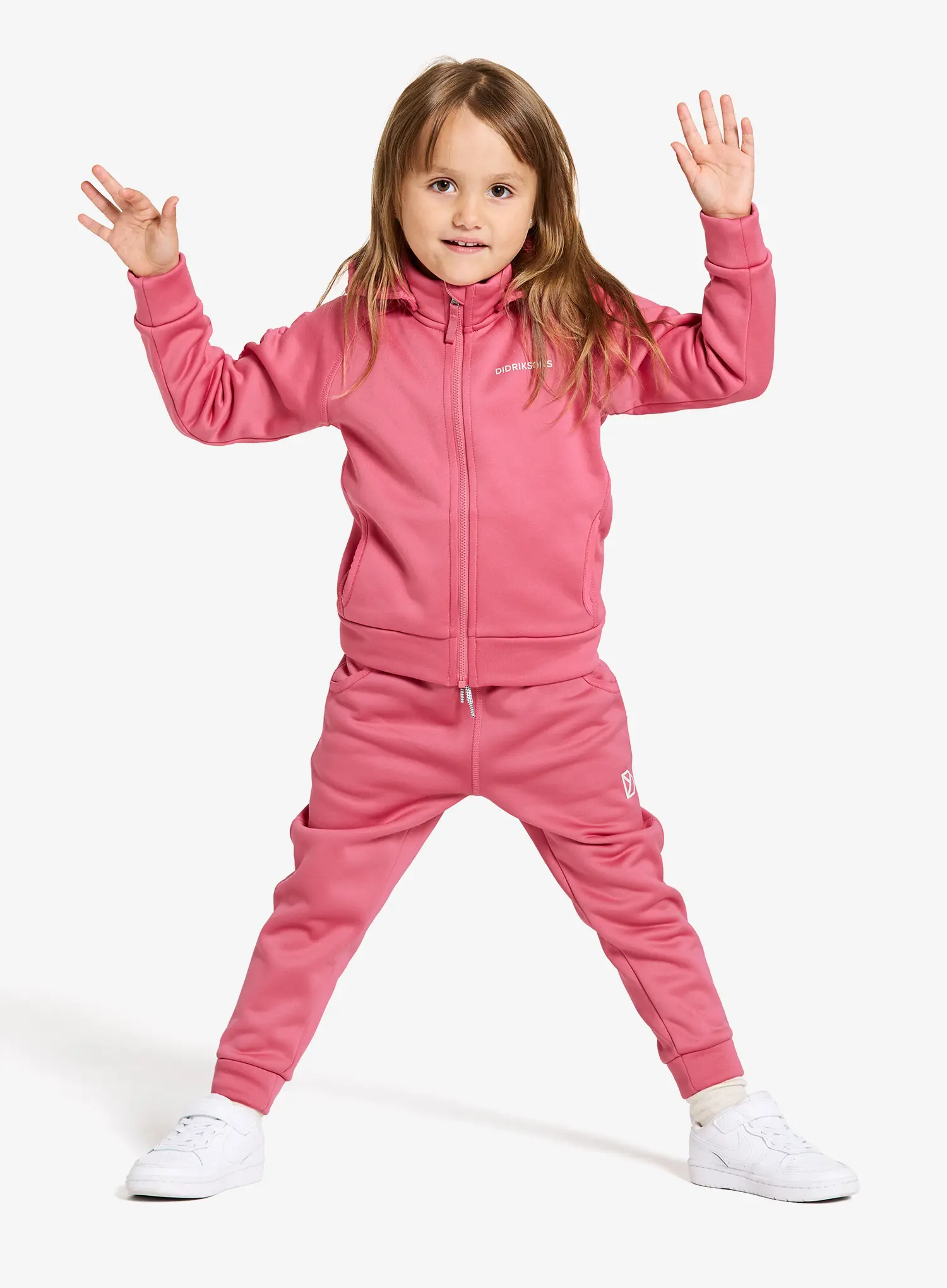 Hanorac pentru copii Didriksons Corin Full Zip - dusty azalea