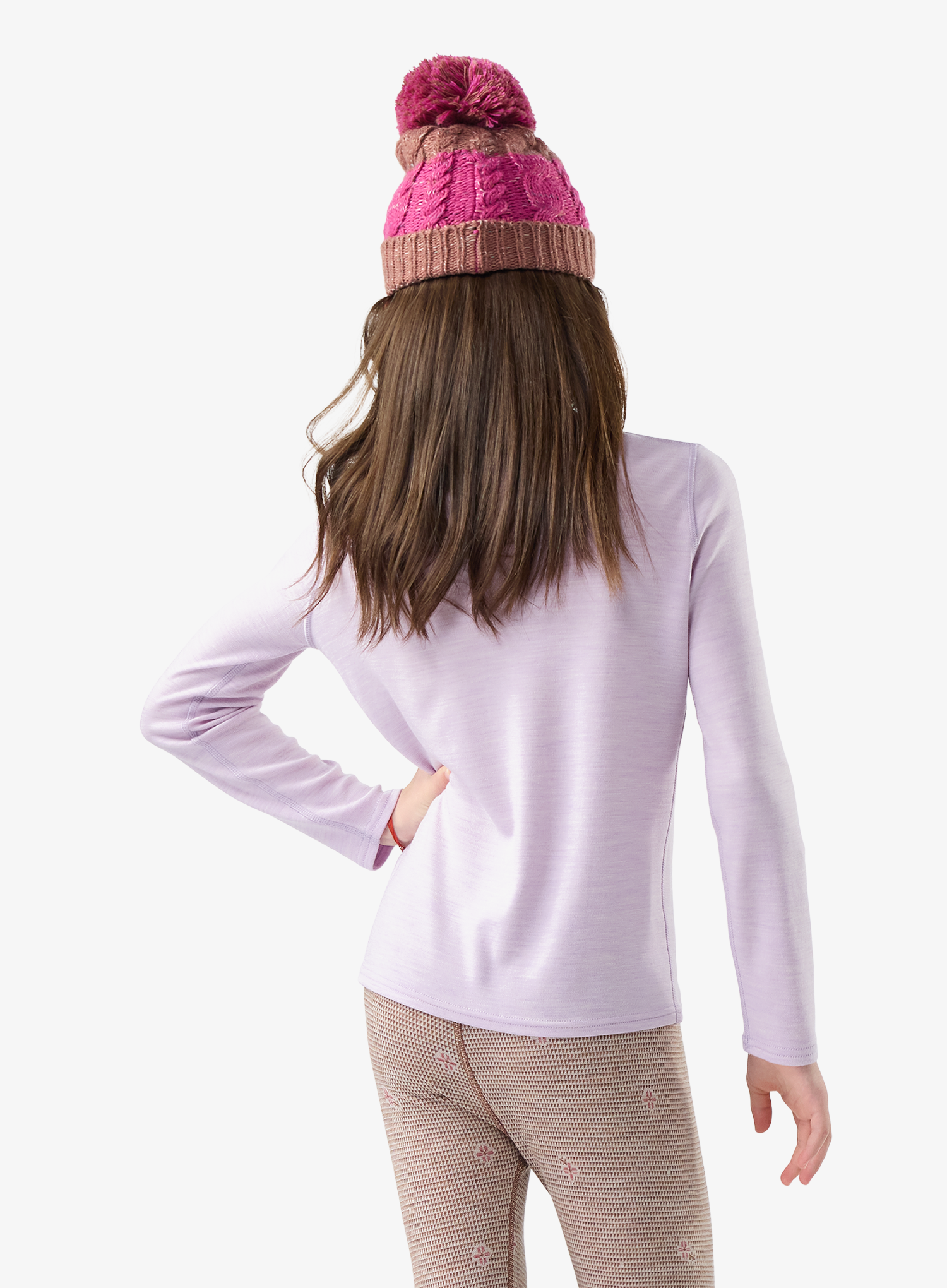 Hanorac pentru copii Smartwool Classic Thermal Merino Base Layer Crew - lavender sky