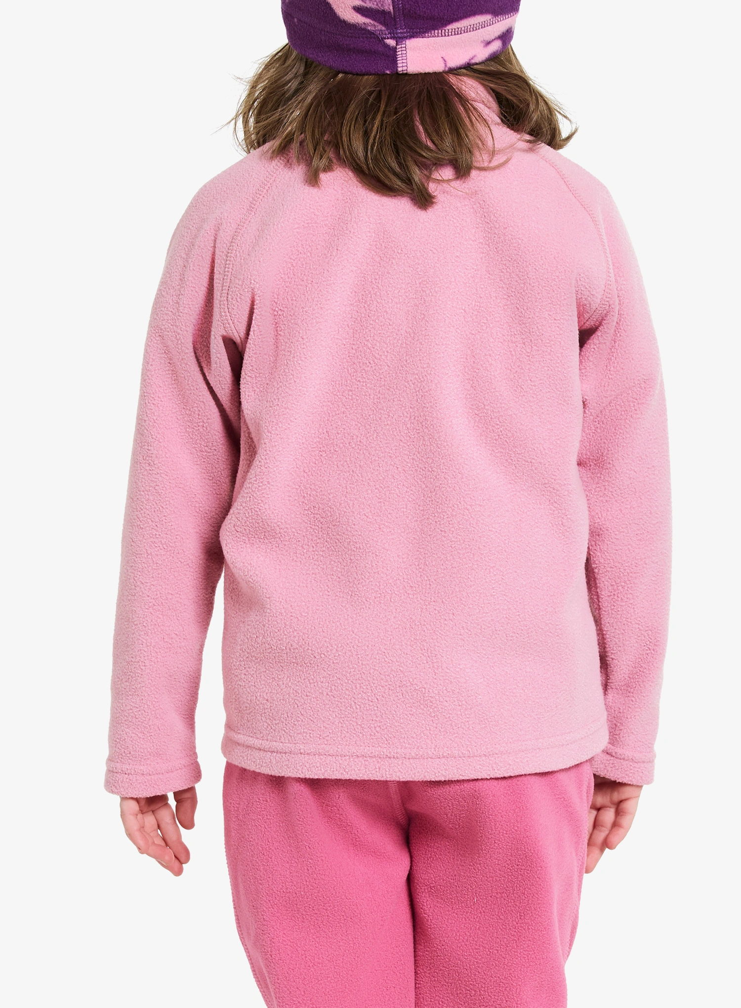 Hanorac pentru fete Didriksons Monte Full Zip - light heather pink