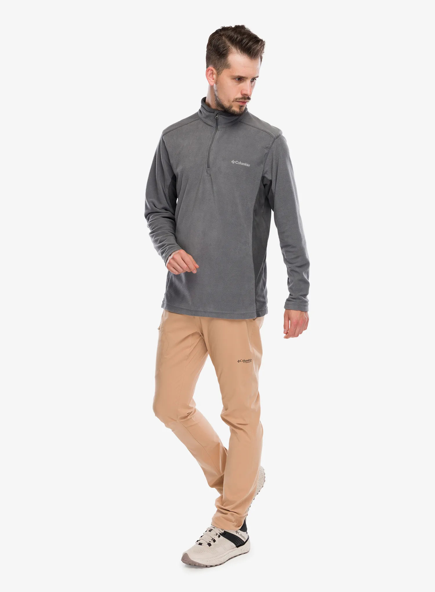 Hanorac fleece Columbia Klamath Range II 1/2 Zip - city grey/shark