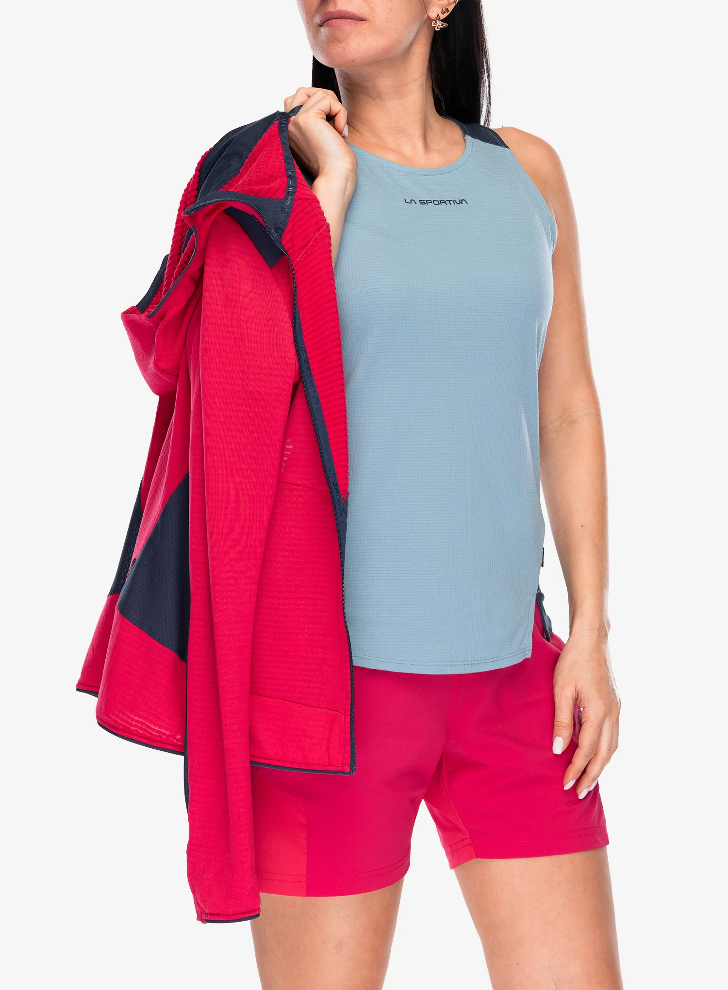 Hanorac fleece femei La Sportiva Aequilibrium Thermal Hoody - azalea/night sky