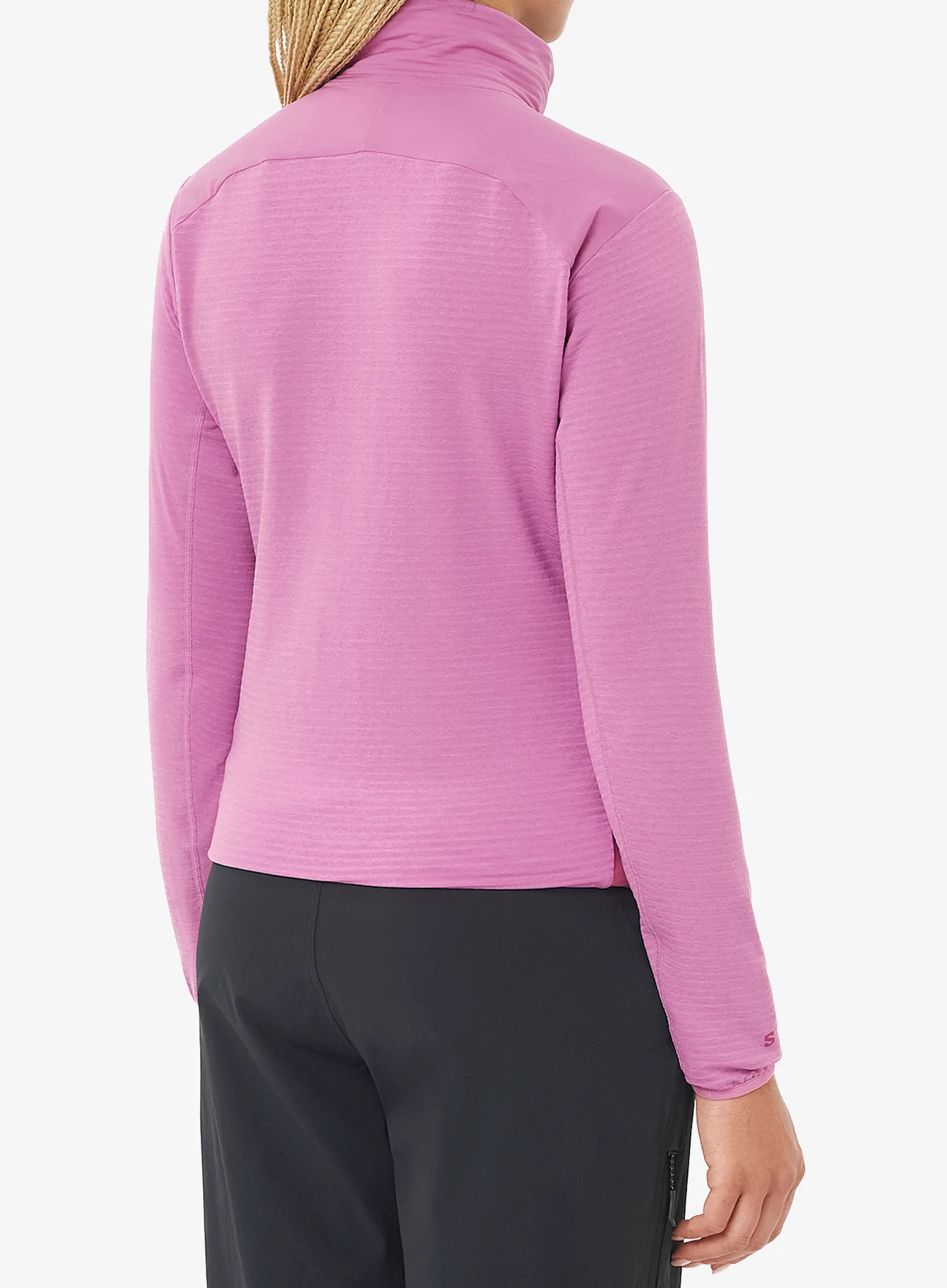 Hanorac fleece femei Salomon Essential Lightwarm Hybrid - iris orchid