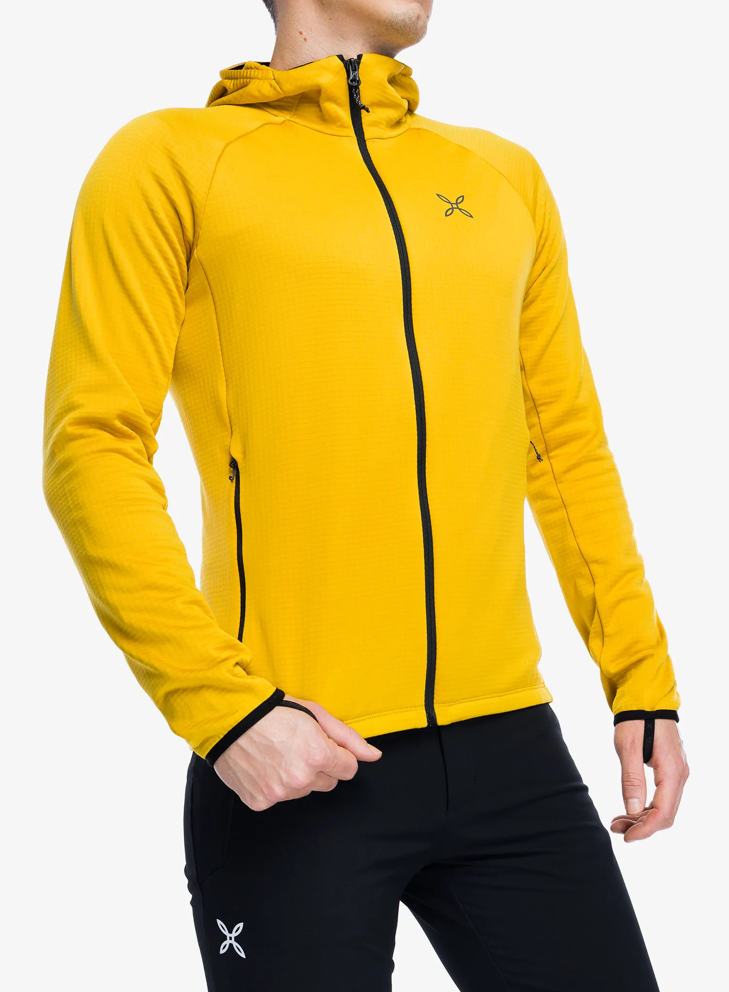 Hanorac fleece Montura Fadis Grid Hooded Maglia - mustard