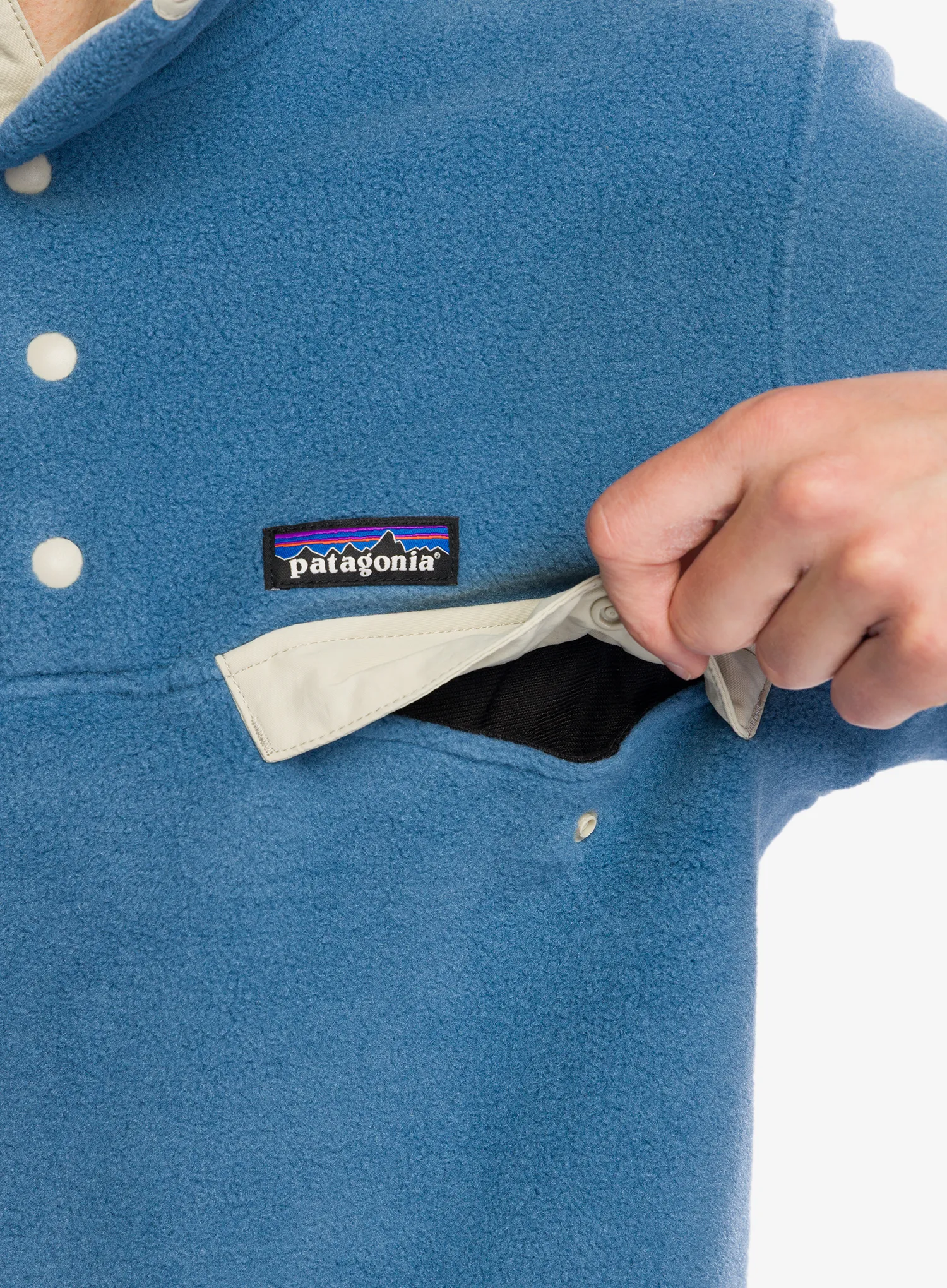 Hanorac fleece Patagonia Lightweight Synch Snap-T Pullover - still blue