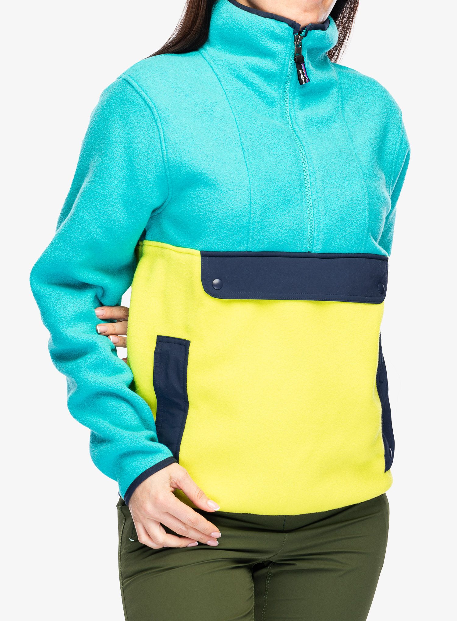 Jachetă fleece Patagonia Synchilla Anorak - phosphorus green
