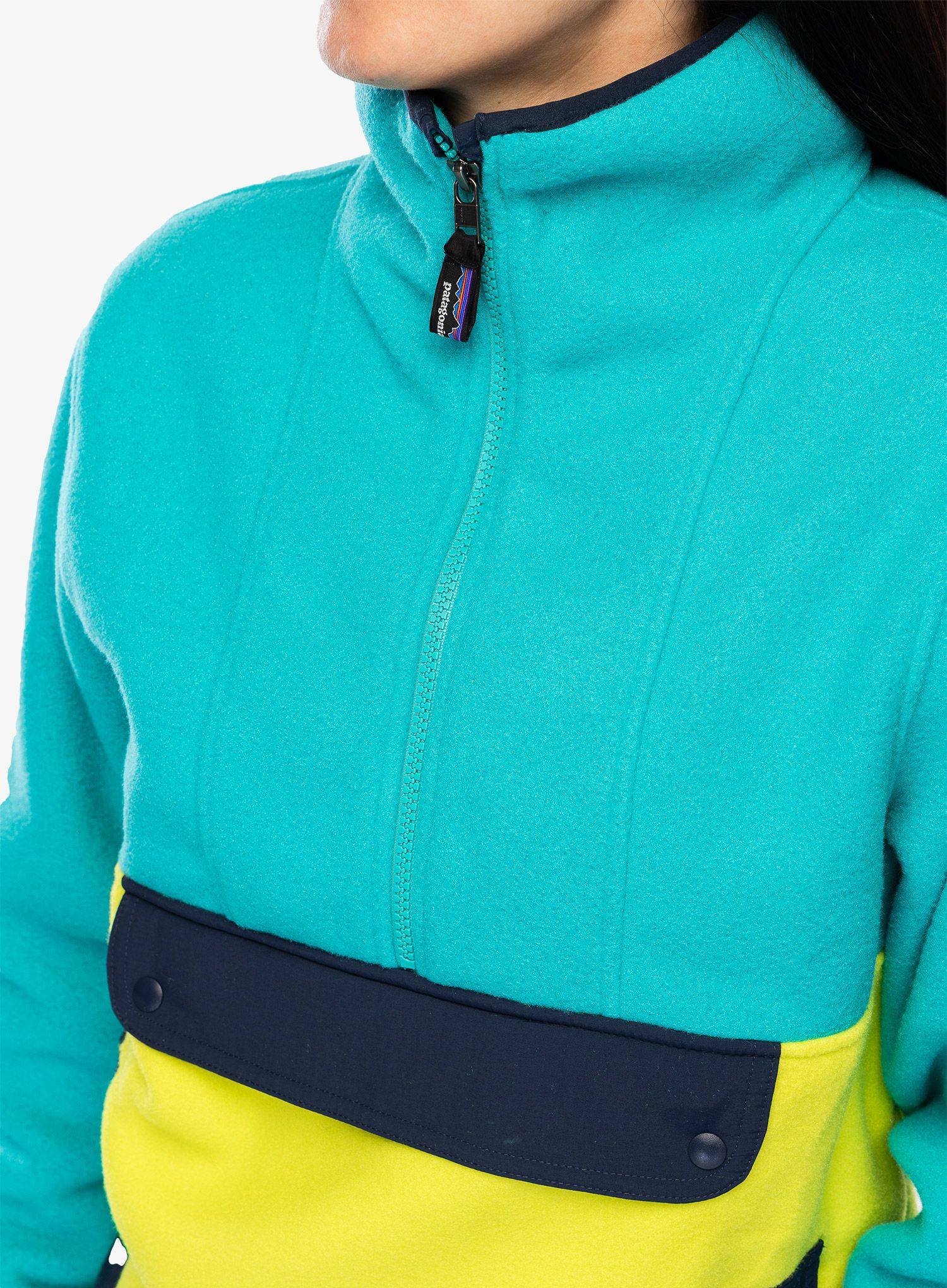 Jachetă fleece Patagonia Synchilla Anorak - phosphorus green