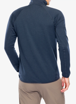 Hanorac fleece Salomon Essential Lightwarm HZ - blue nights/blue