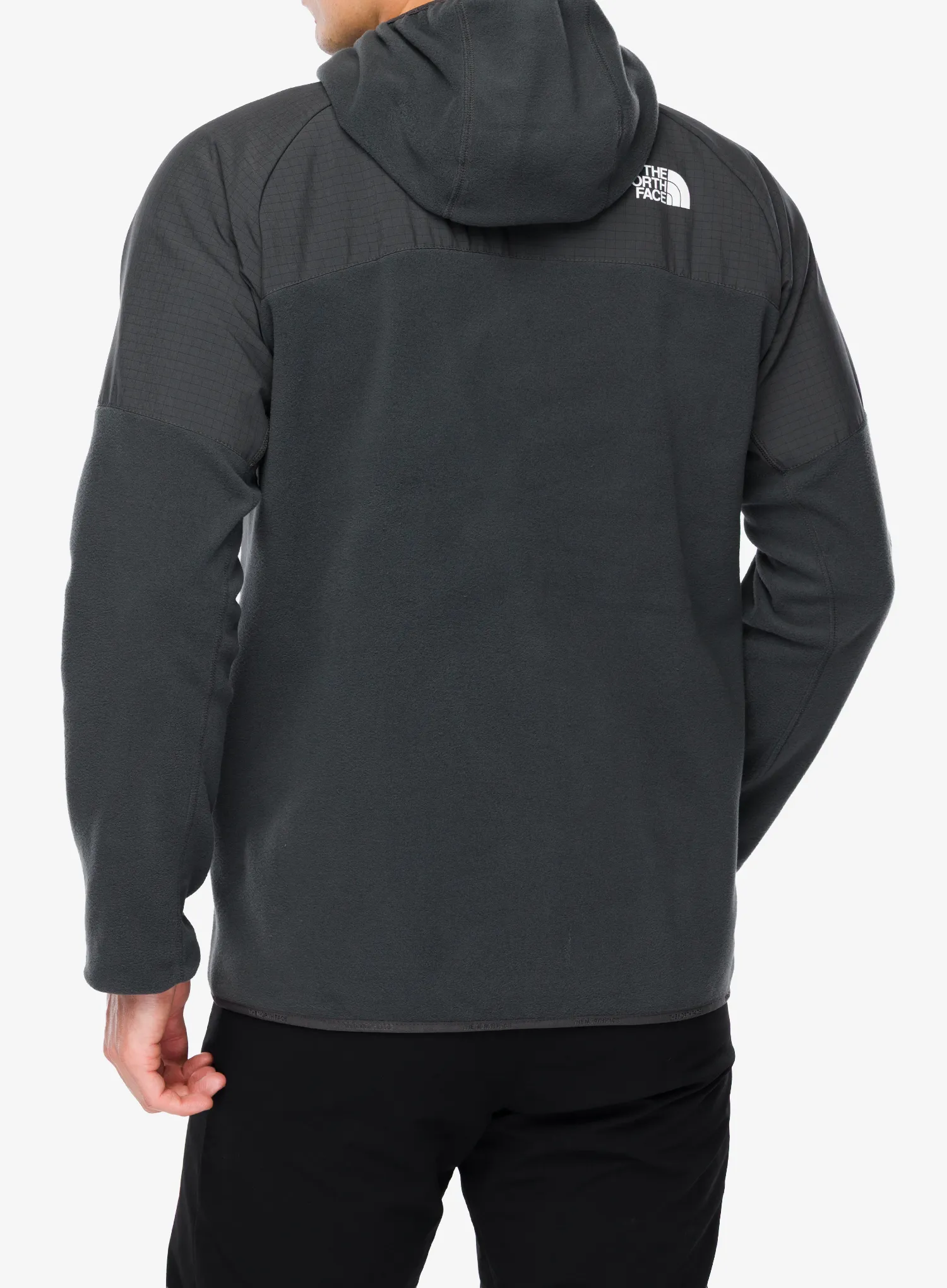 Hanorac fleece cu gluga The North Face Glacier Heavyweight Full Zip HD - asphalt grey/tnf black