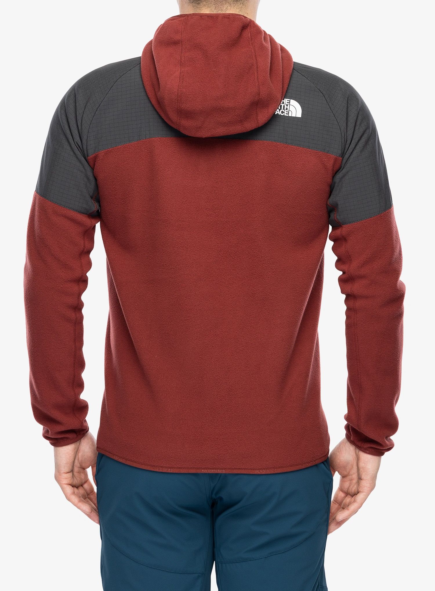 Hanorac fleece cu gluga The North Face Glacier Heavyweight Full Zip HD - sumac/asphalt grey