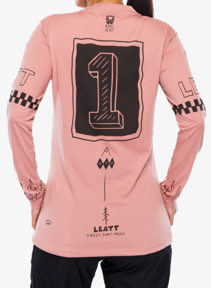 Hanorac ciclism femei Leatt MTB Gravity 3.0 Long Sleeve - dusty pink