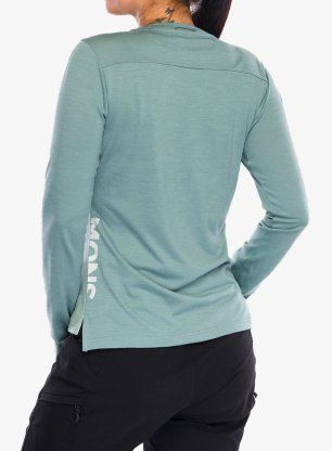 Hanorac ciclism femei Mons Royale Diversion Merino Bike Jersey Long Sleeve - dew/desert sage
