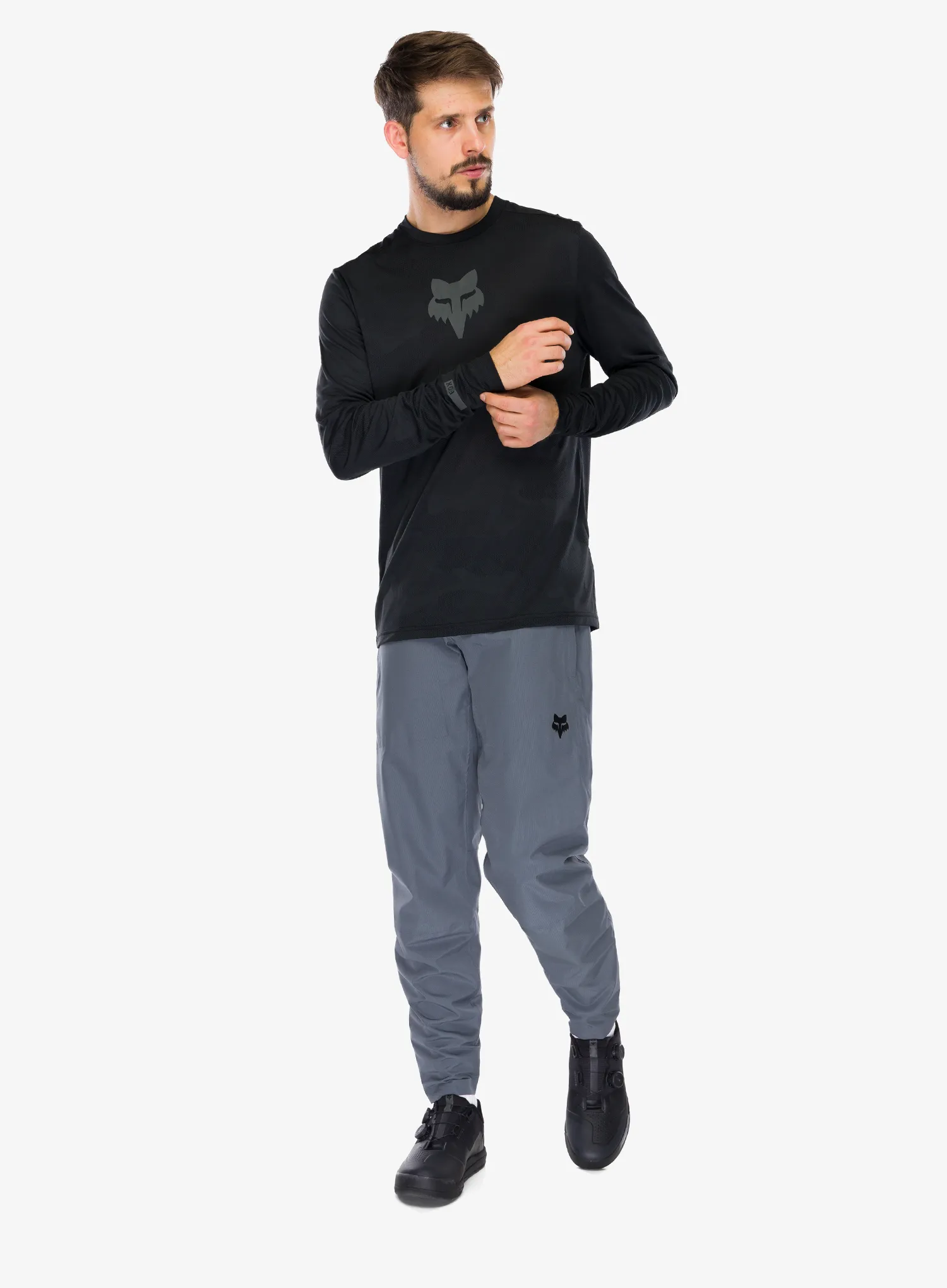 Hanorac ciclism Fox Ranger Tru Dri LS Jersey - black