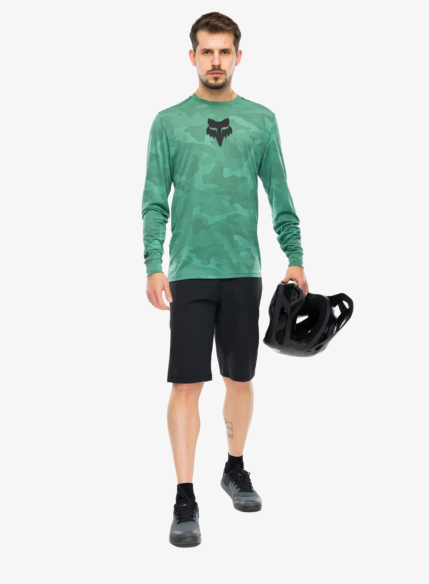 Hanorac ciclism Fox Ranger Tru Dri LS Jersey - pine