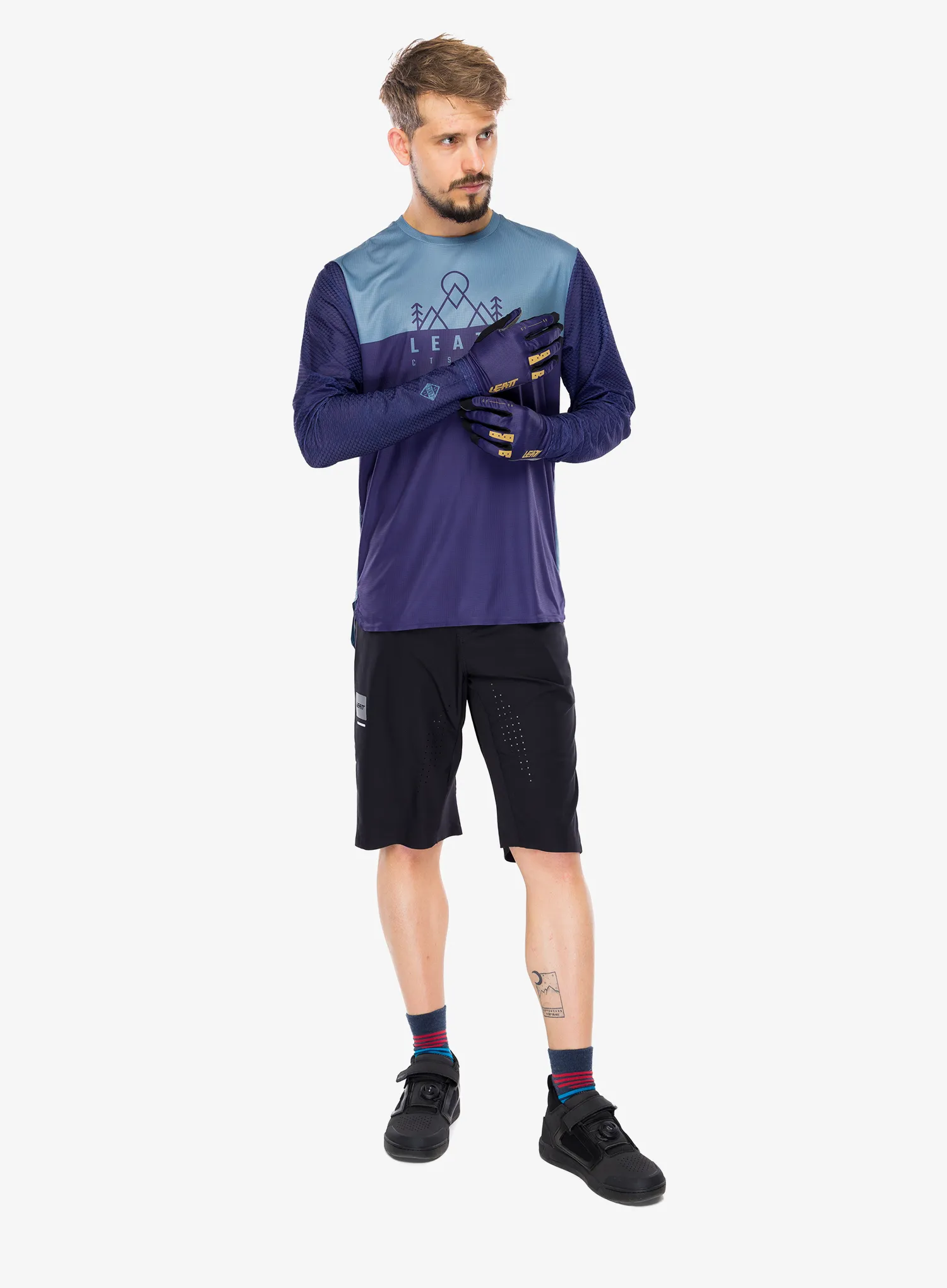 Hanorac ciclism Leatt MTB Trail 3.0 Long Sleeve - galaxy blue