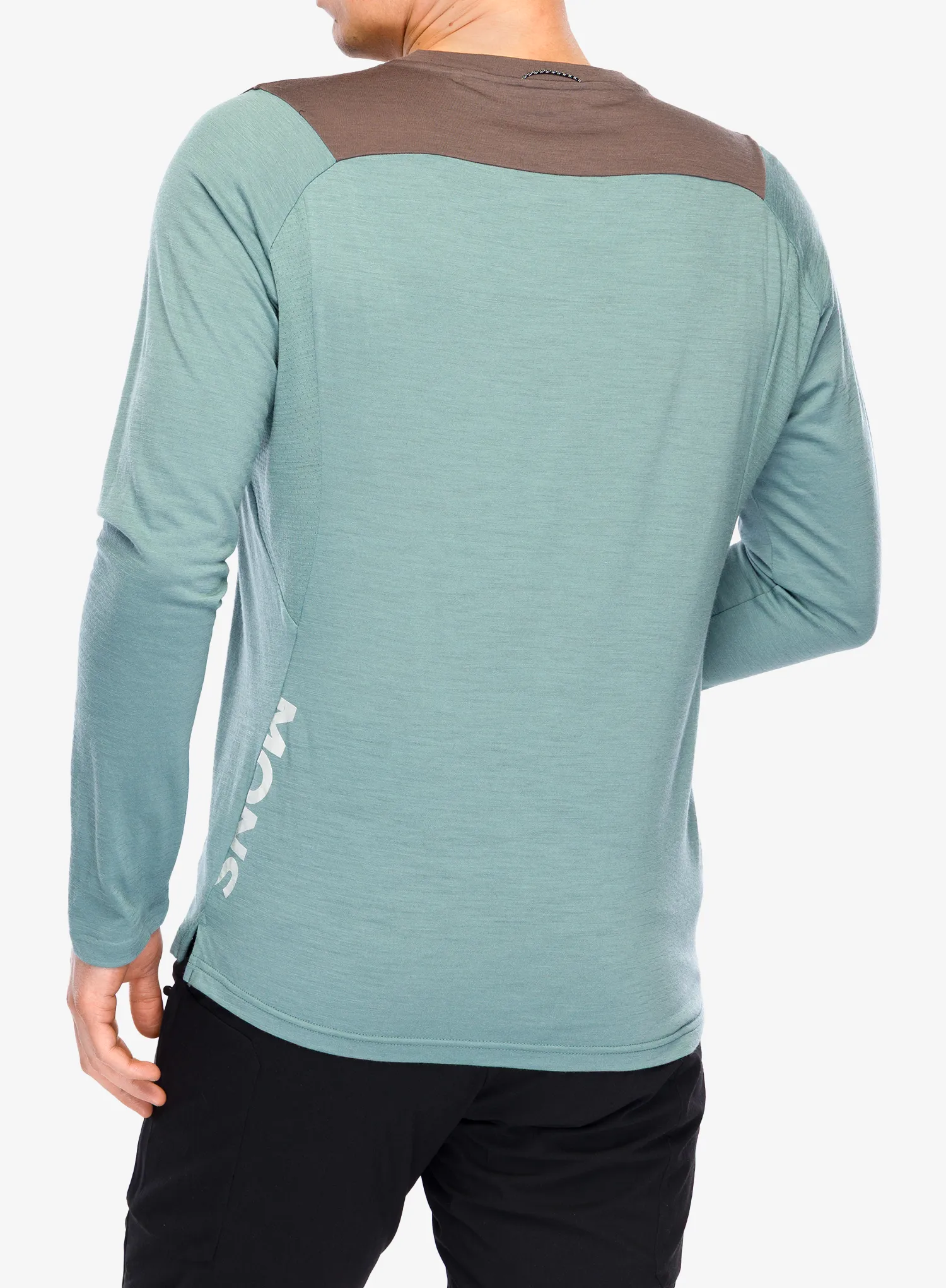 Hanorac ciclism Mons Royale Diversion Merino Bike Jersey Long Sleeve - desert sage/iron