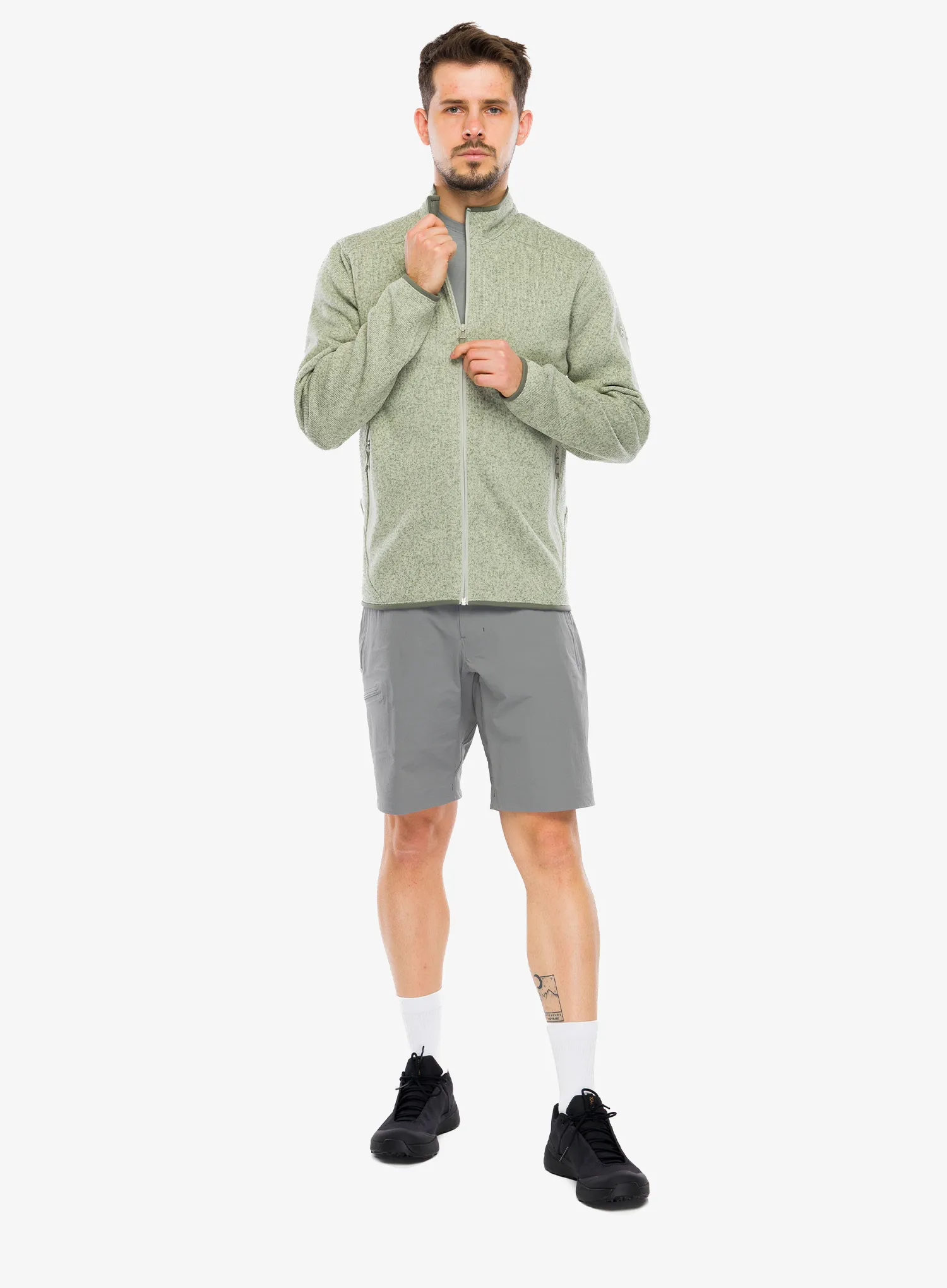 Hanorac descheiat Arcteryx Covert Cardigan - habitat heather