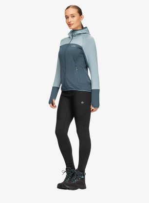 Hanorac cu fermoar femei Alpinus UBA - dark sage green