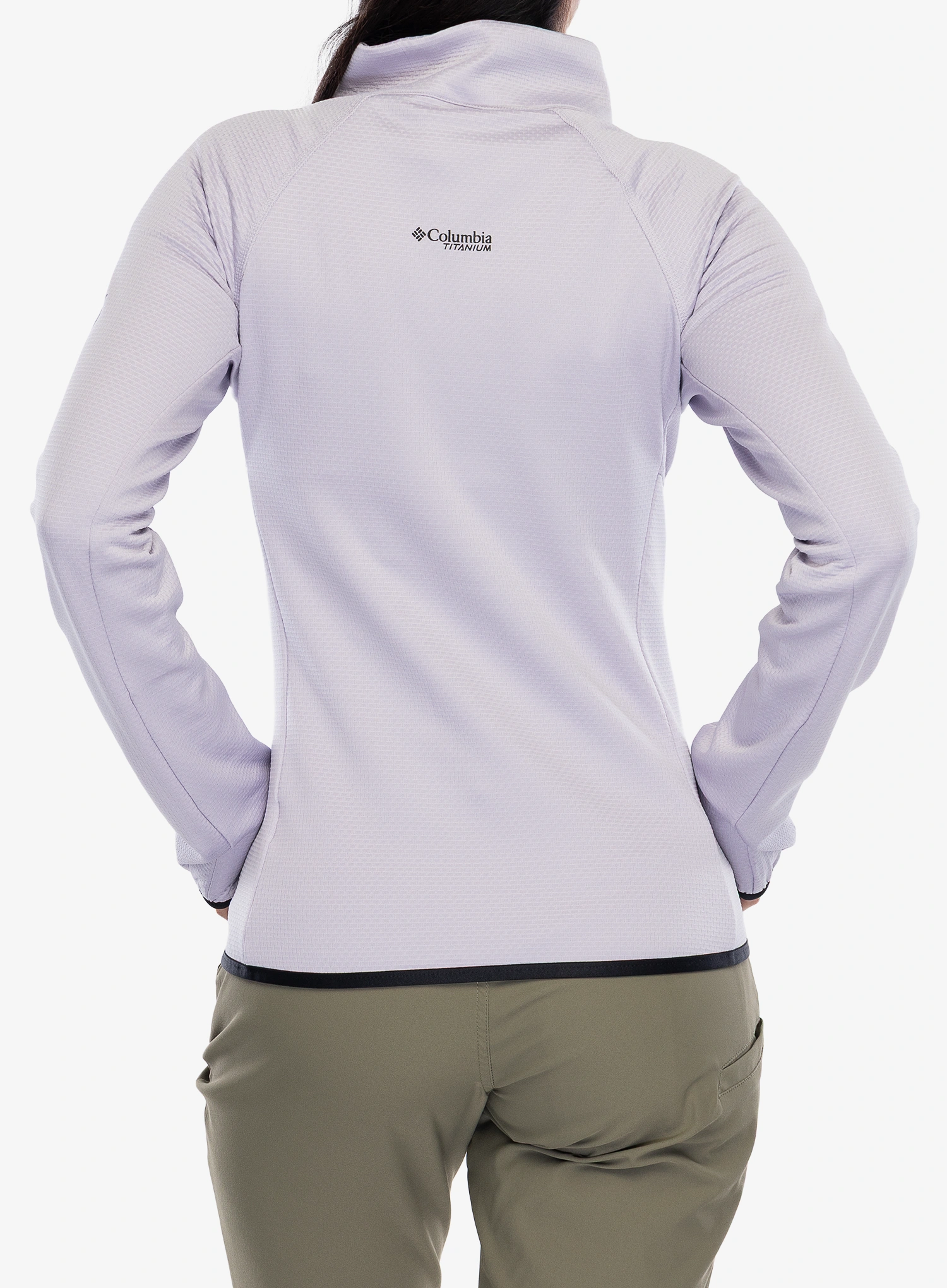 Hanorac cu fermoar femei Columbia Triple Canyon Grid Fleece Full Zip - lavender pearl/black