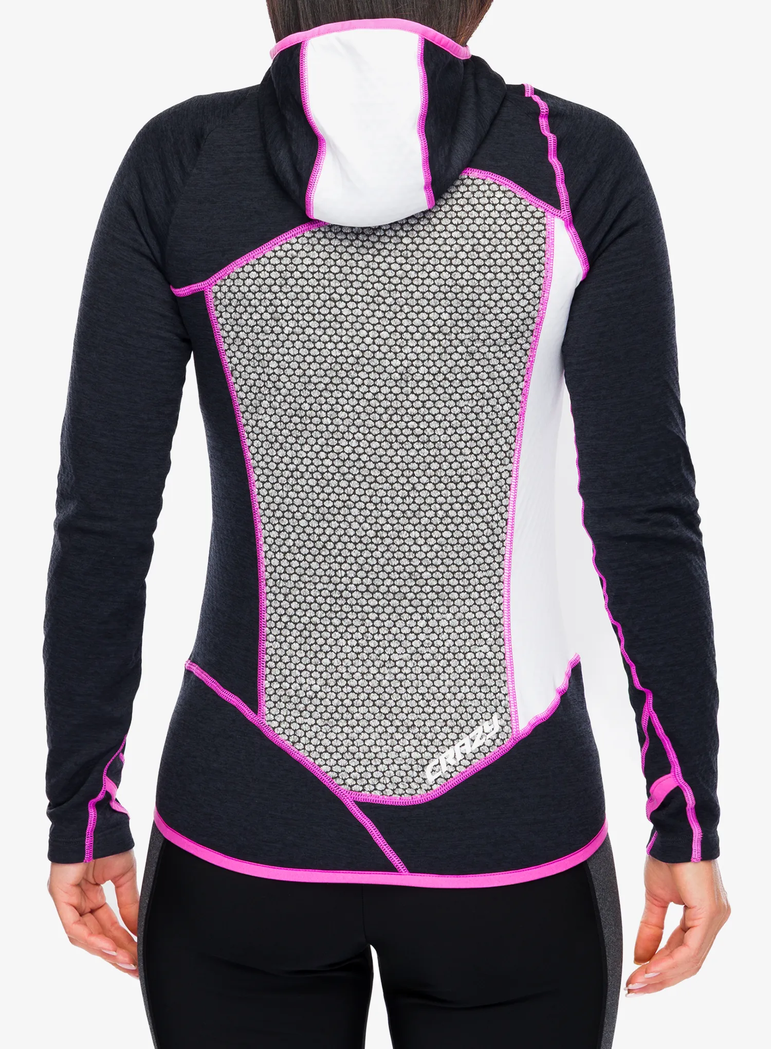 Hanorac cu fermoar femei Crazy Pull Ionic - black/pop