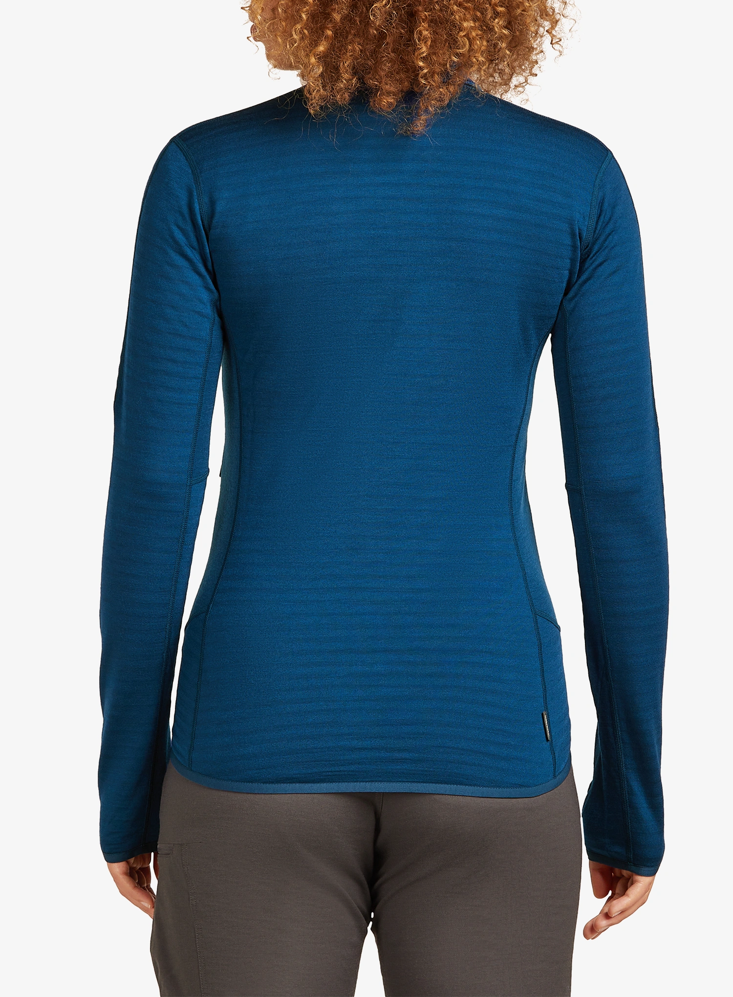 Hanorac cu fermoar femei Icebreaker Merino Blend 300 RealFleece Descender LS Zip - atlantis