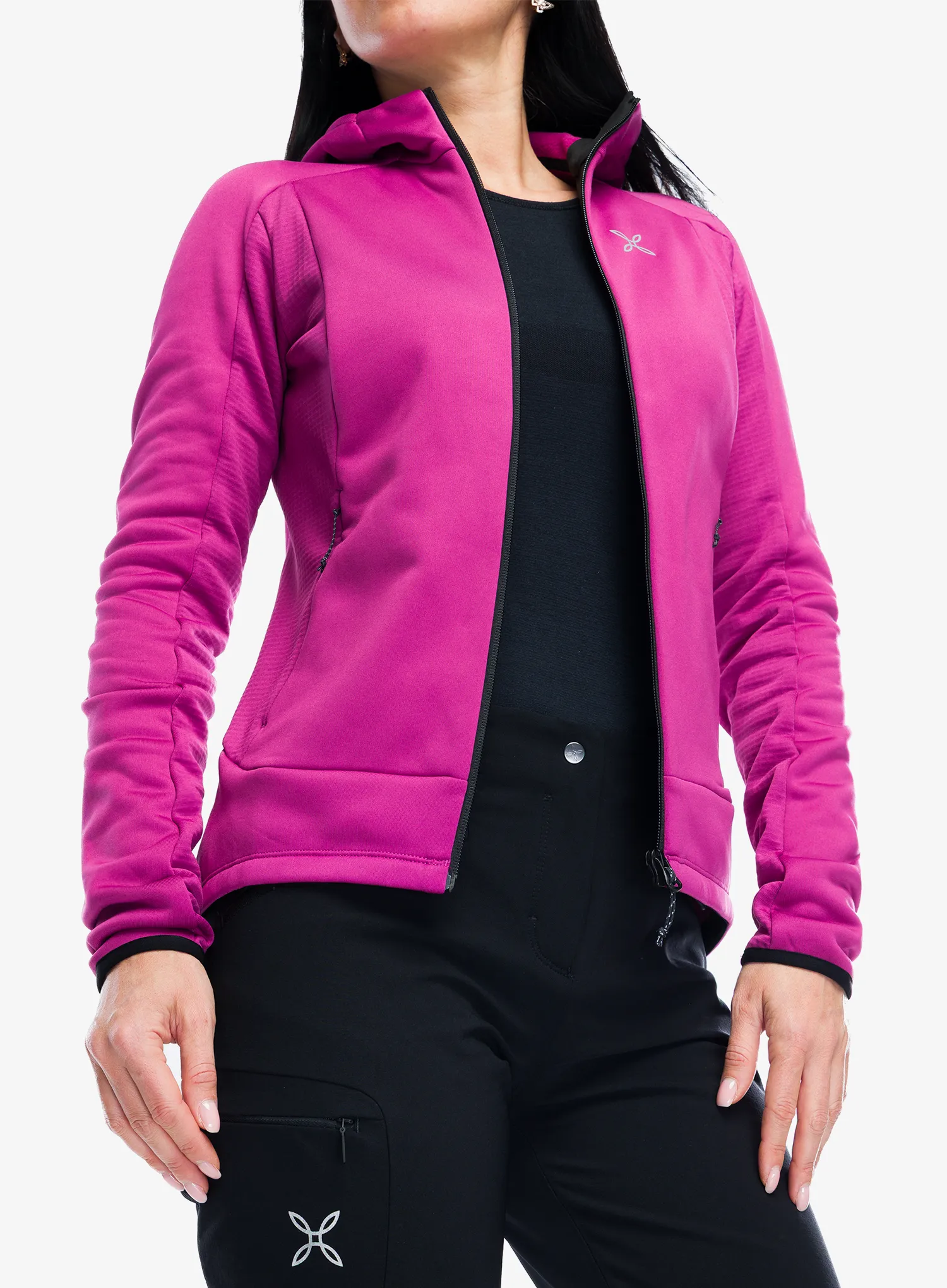 Hanorac cu fermoar femei Montura Pulse Hooded Maglia - baton rouge