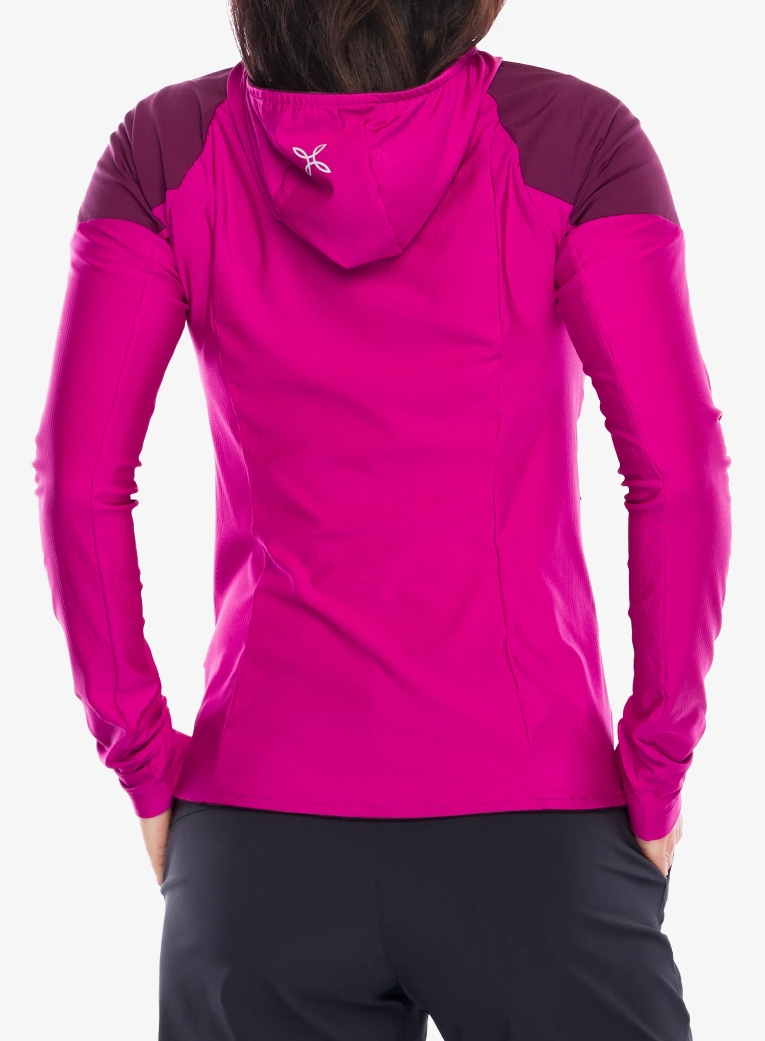 Hanorac cu fermoar femei Montura Spitze Hooded Maglia - baton rouge/wine red
