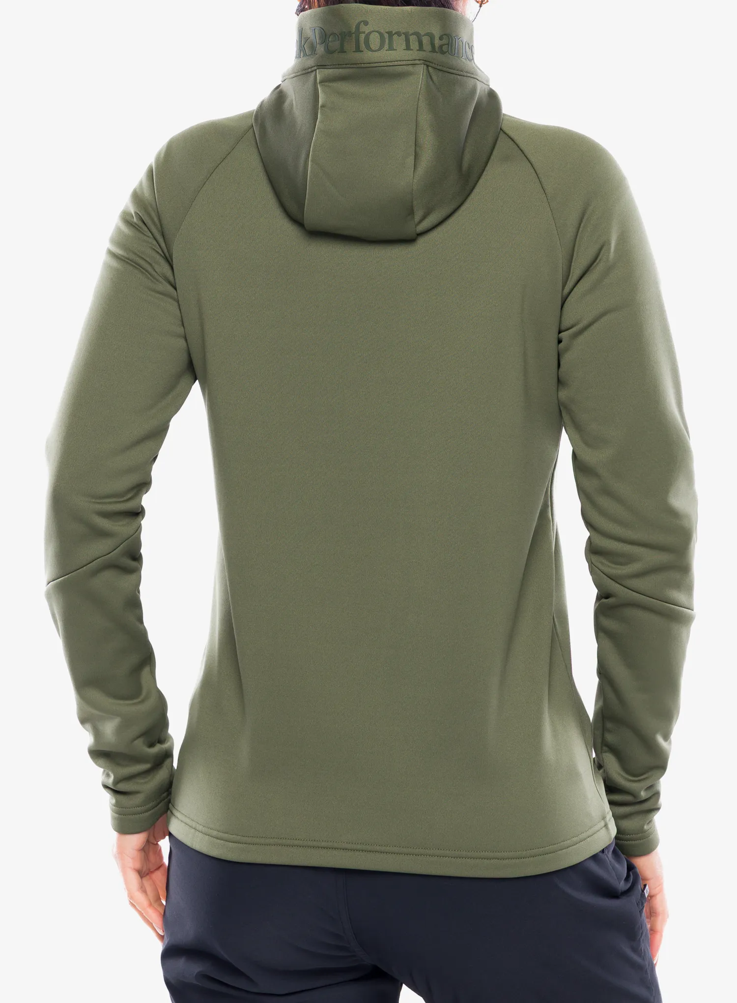 Hanorac cu fermoar femei Peak Performance Rider Essentials Zip Hood - pine needle/pine needle