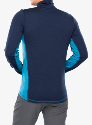 Hanorac descheiat Dovre Fleece 100% Merino Wool - blue