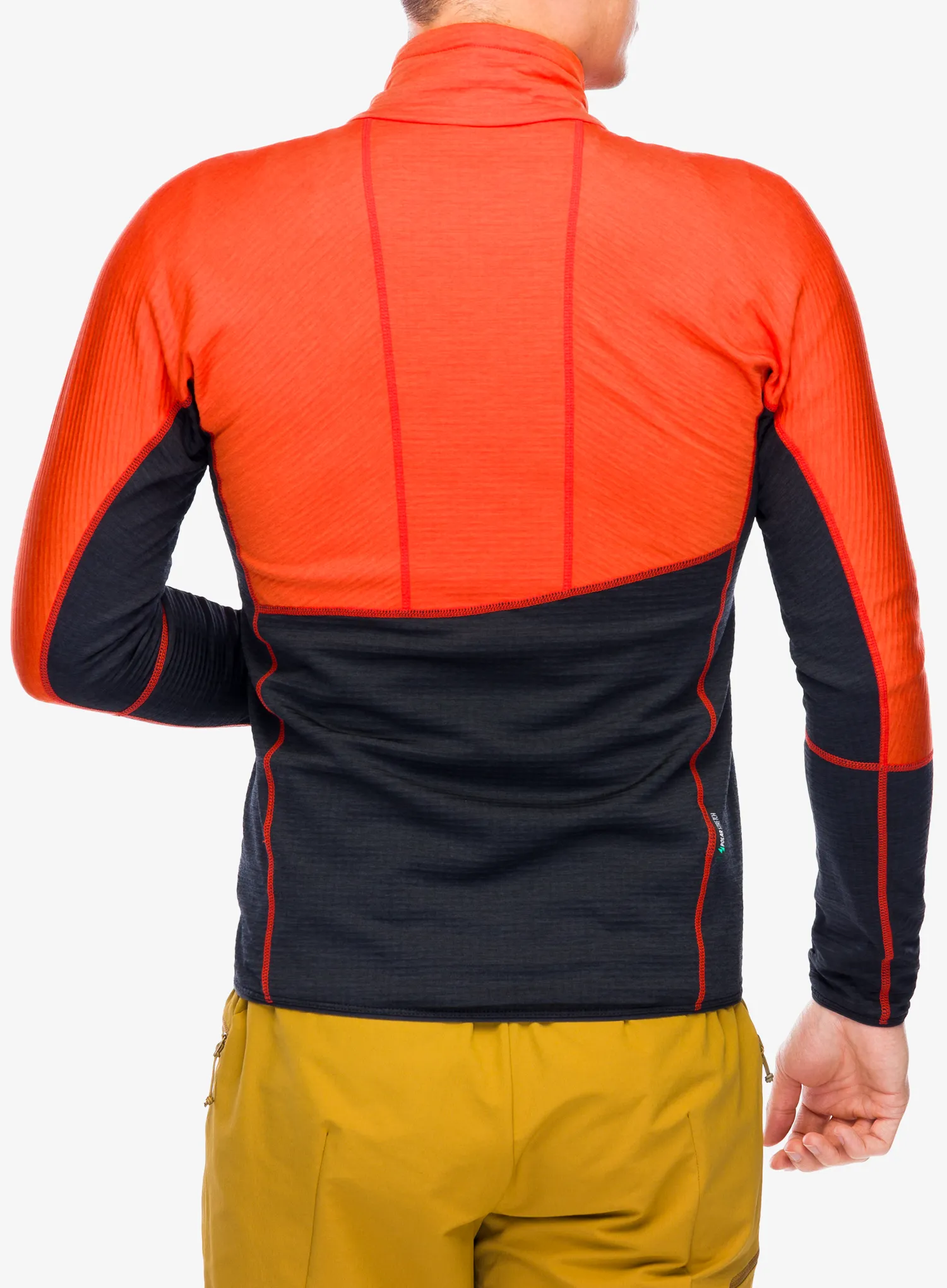 Hanorac descheiat Hannah Niro - spicy orange/anthracite mel