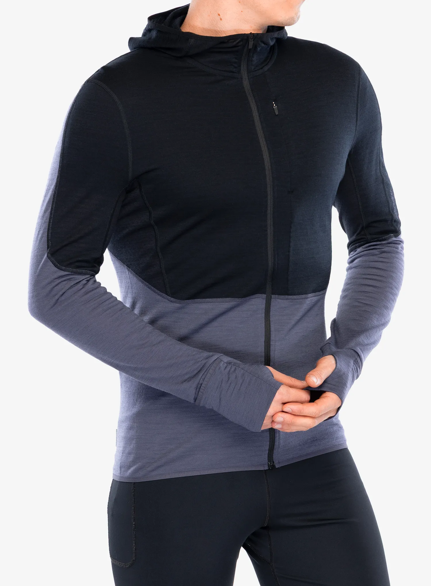 ●3-DEEP Hanorac descheiat Icebreaker Merino 200 Realfleece Descender LS