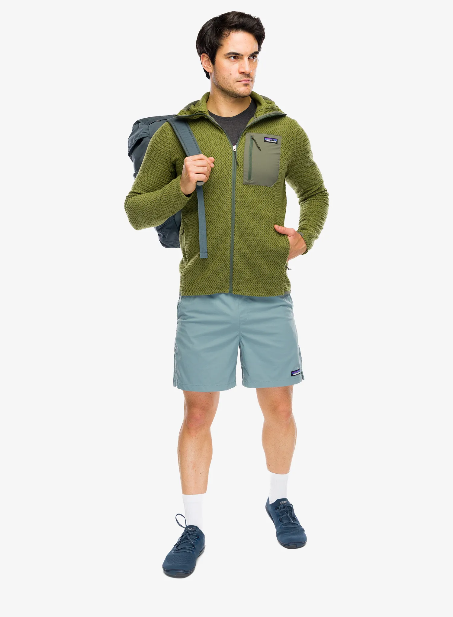 Hanorac descheiat Patagonia R1 Air Full-Zip Hoody - caper green