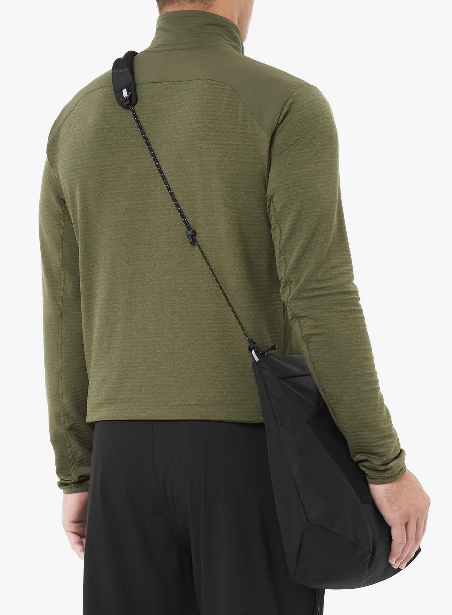 Hanorac descheiat Salomon Essential Lightwarm Hybrid - grape leaf