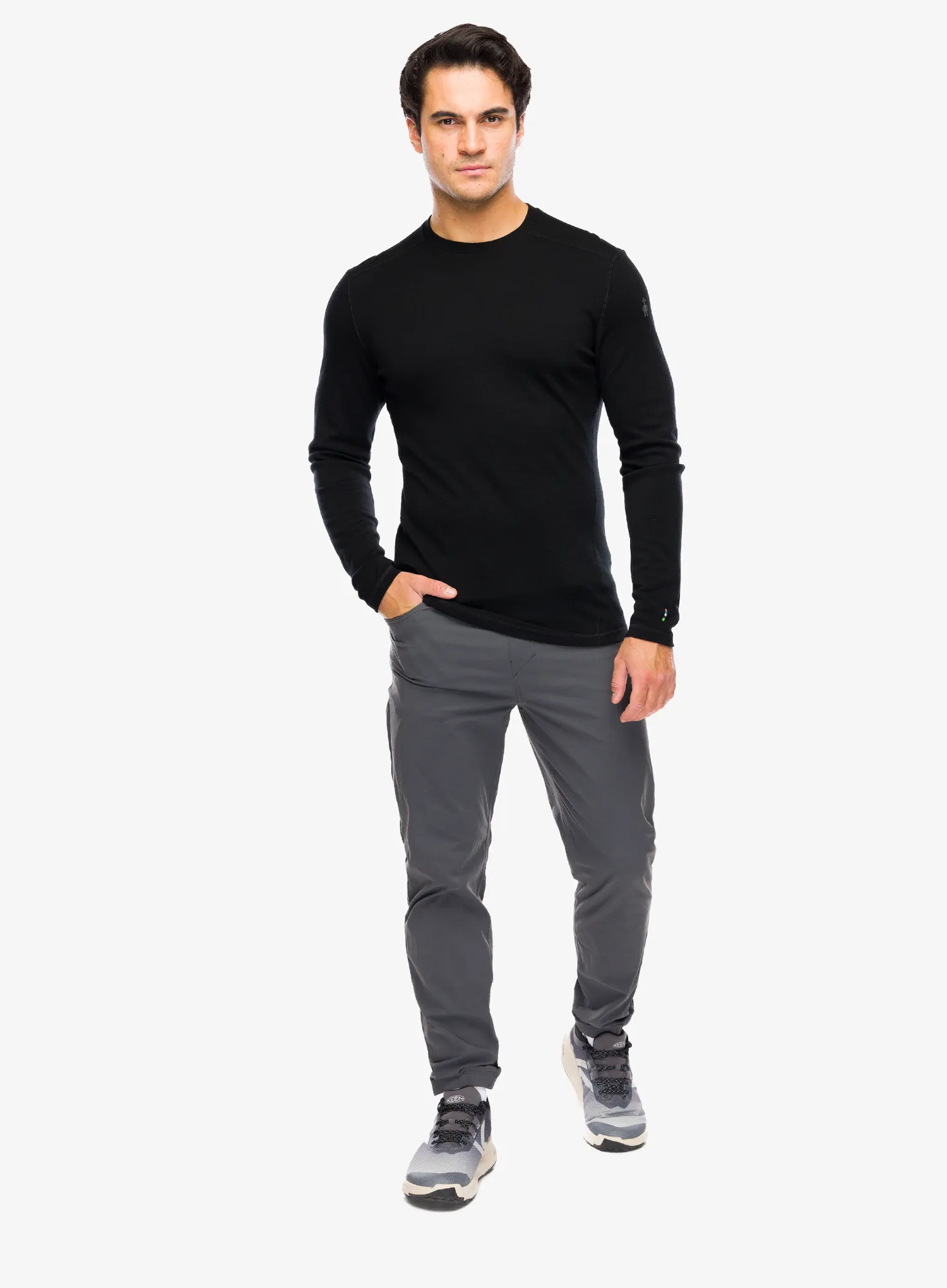 Hanorac Smartwool Classic Thermal Merino Base Layer Crew Boxed - black