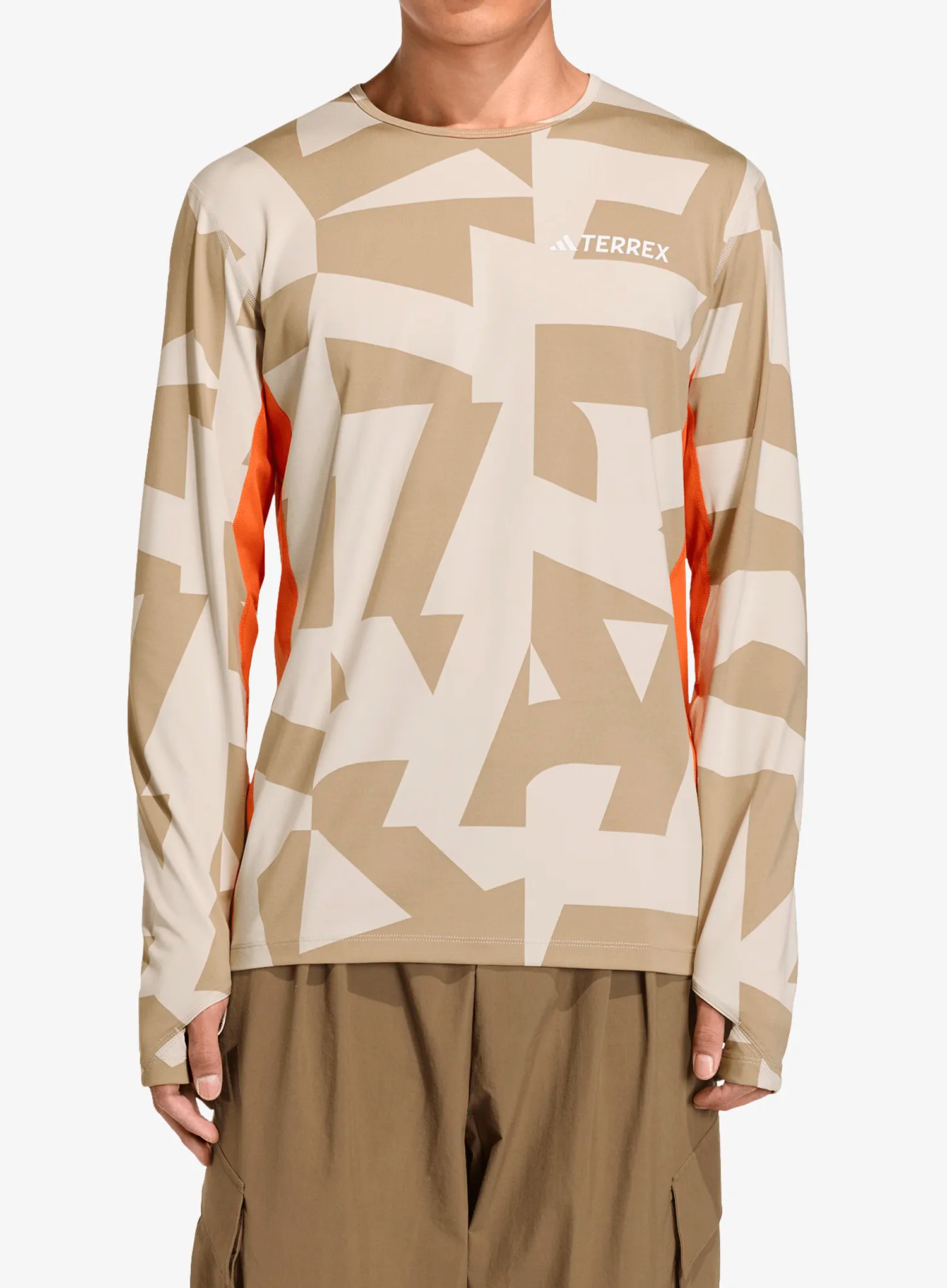 Bluza de corp adidas TERREX Multi Synthetic Base Layer Long Sleeve - wonder alumina/blanch cargo