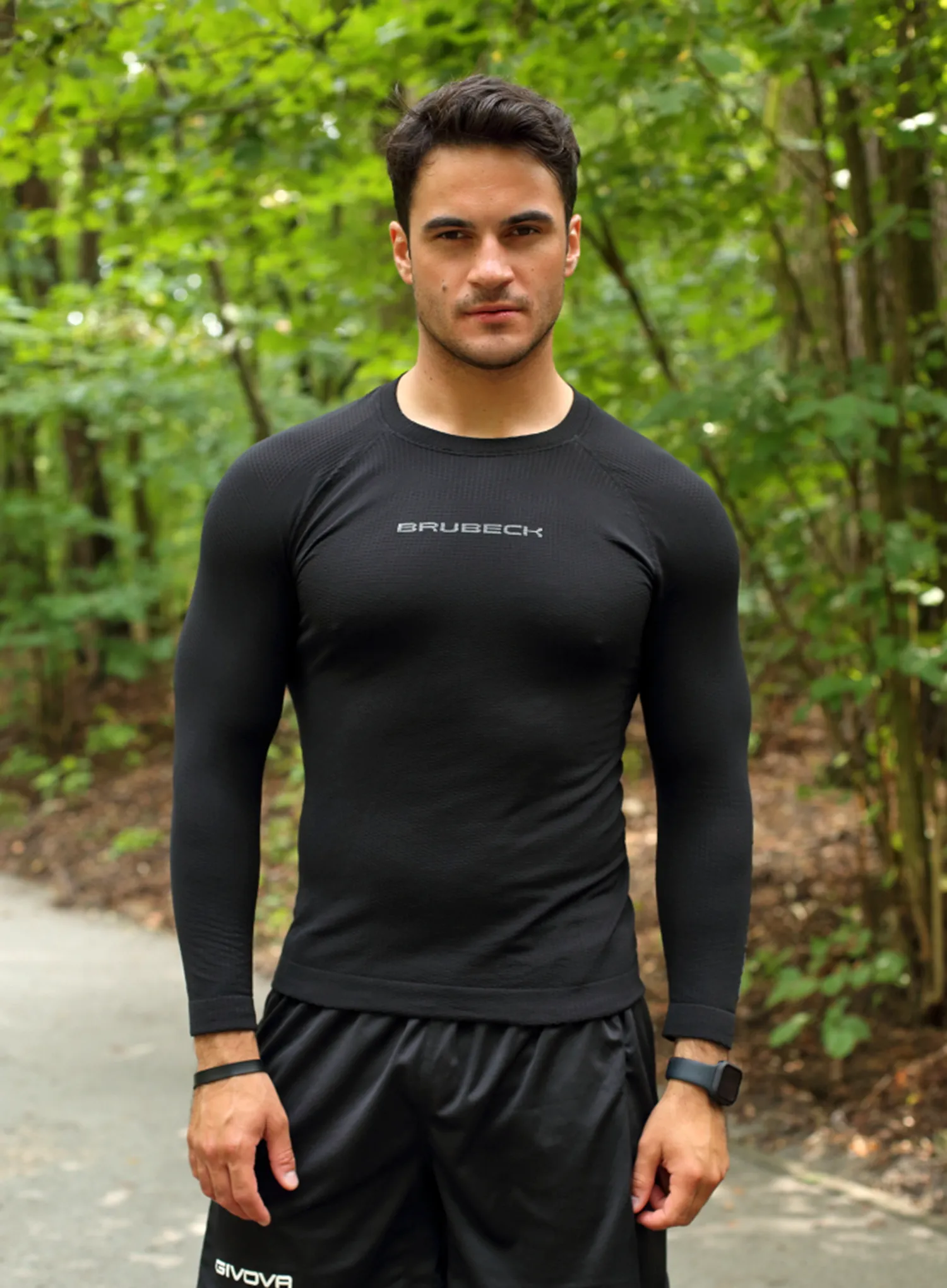 Bluza de corp Brubeck 3D Run PRO LS Shirt - black