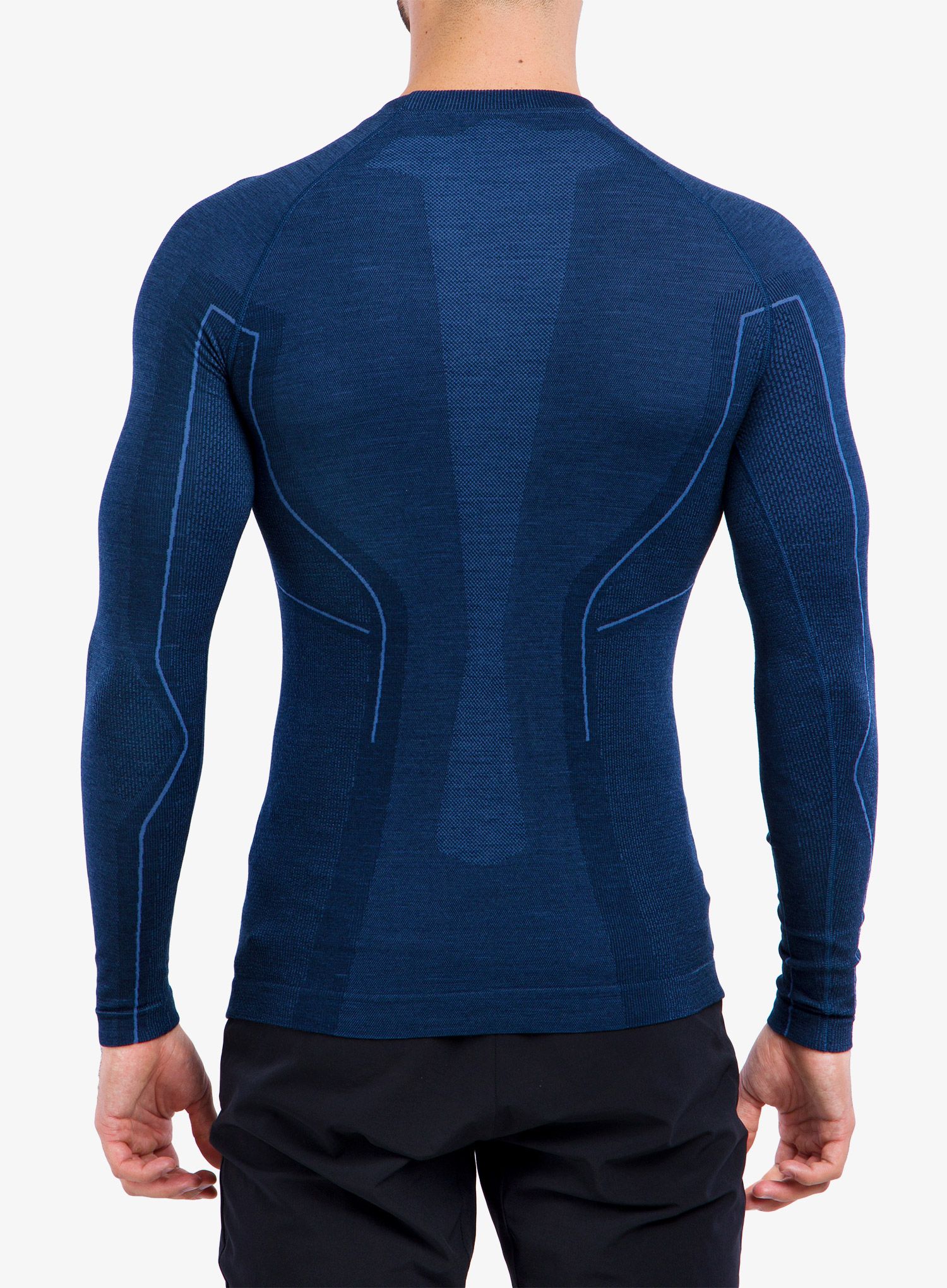 Bluza de corp Brubeck Active Wool L/S Shirt - navy blue